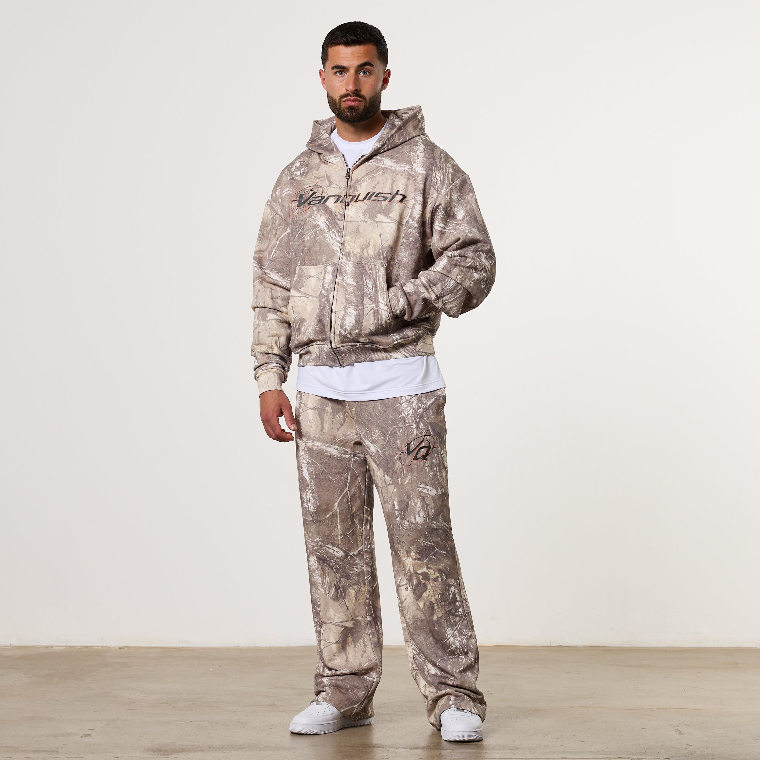 CAMO STONE OVERSIZED FULL ZIP HOODIE