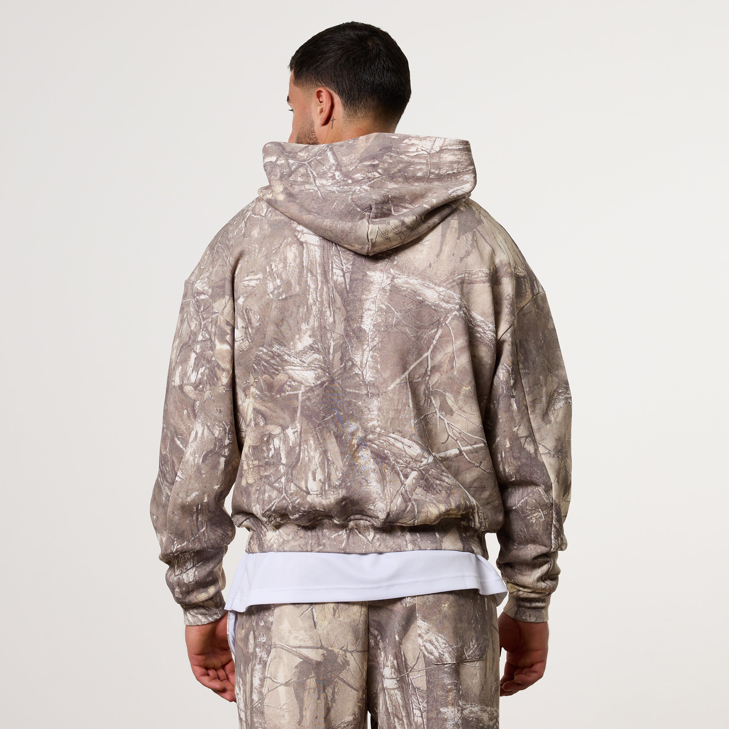 CAMO STONE OVERSIZED FULL ZIP HOODIE