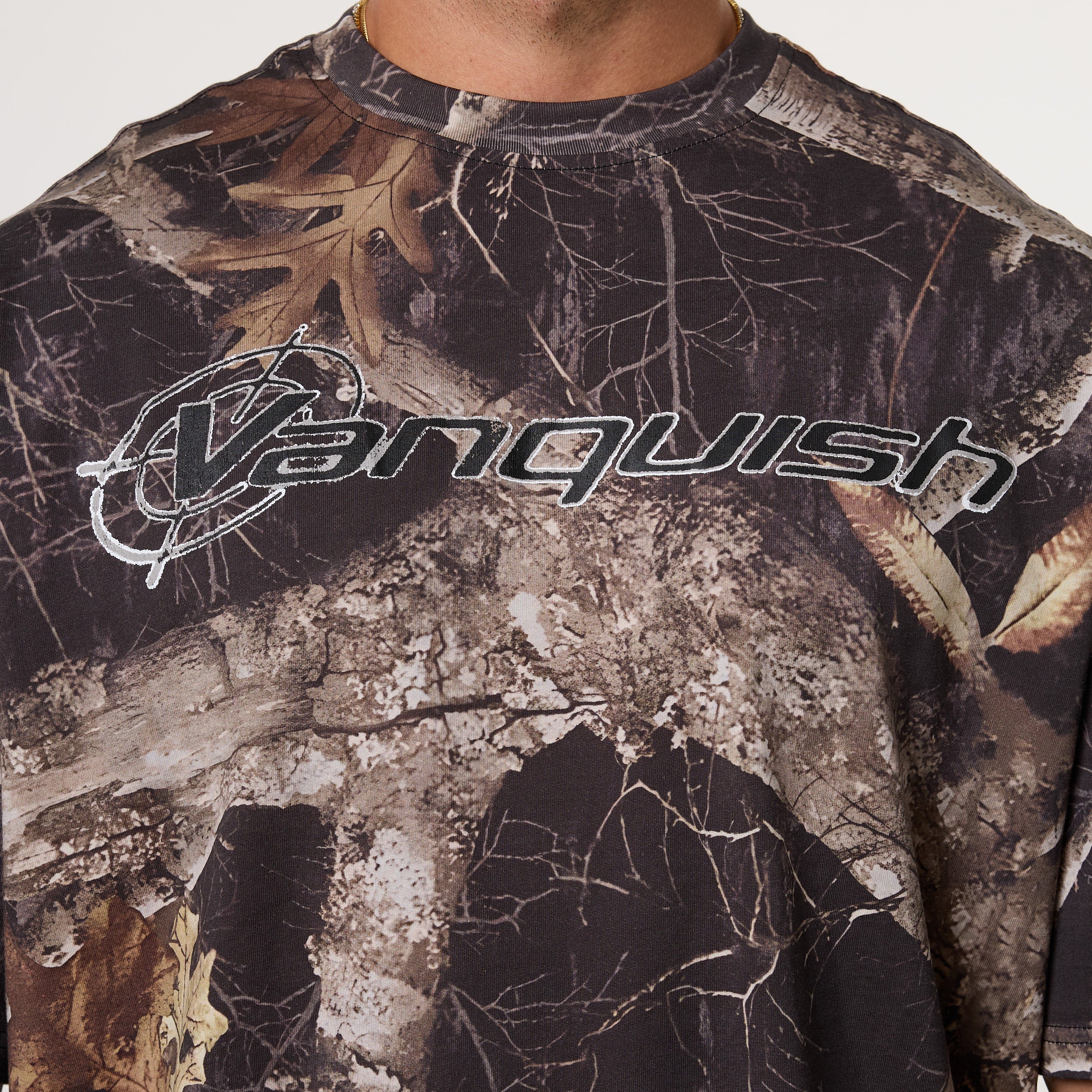 CAMO BLACK OVERSIZED BOXY T SHIRT