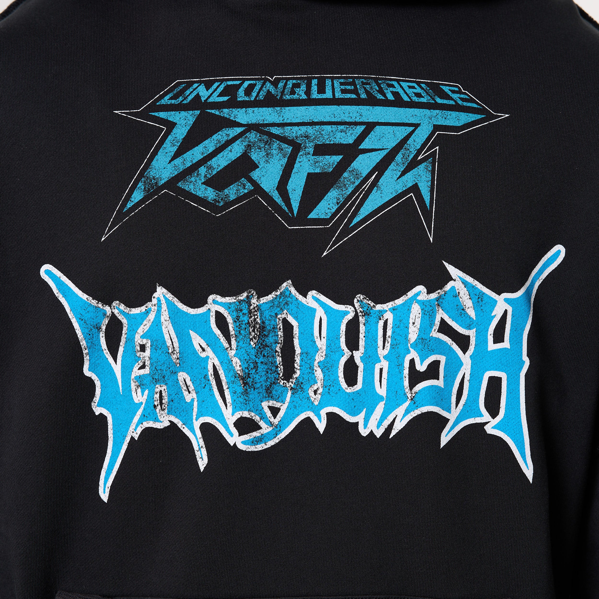 Vanquish Grunge Washed Black Oversized Pullover Hoodie