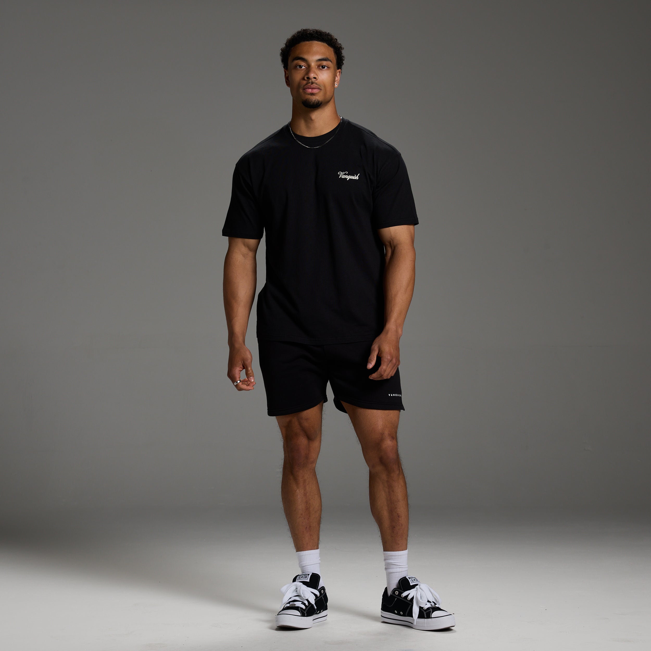 SLUB MINIMAL BLACK OVERSIZED T SHIRT