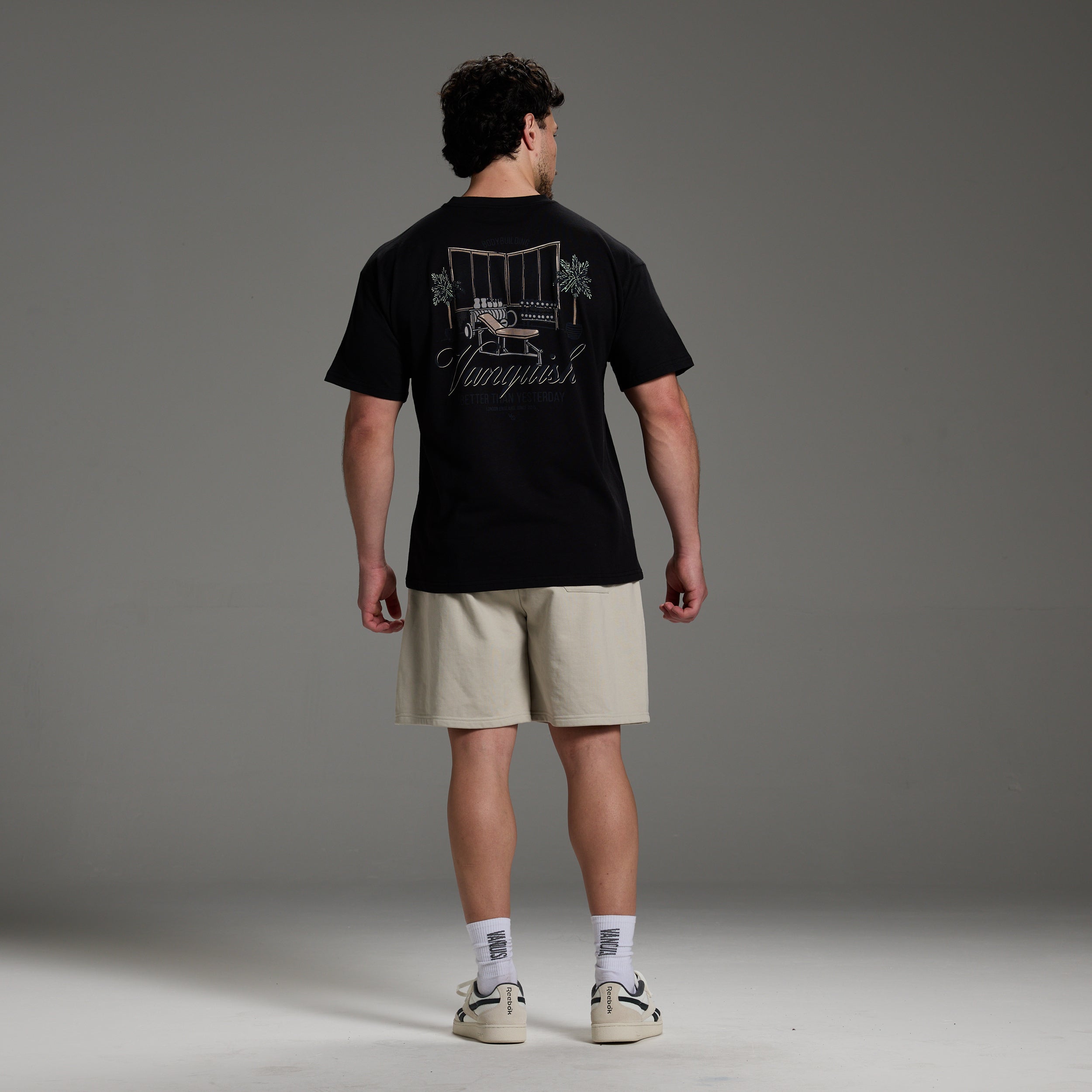 SLUB GYM BLACK OVERSIZED T SHIRT