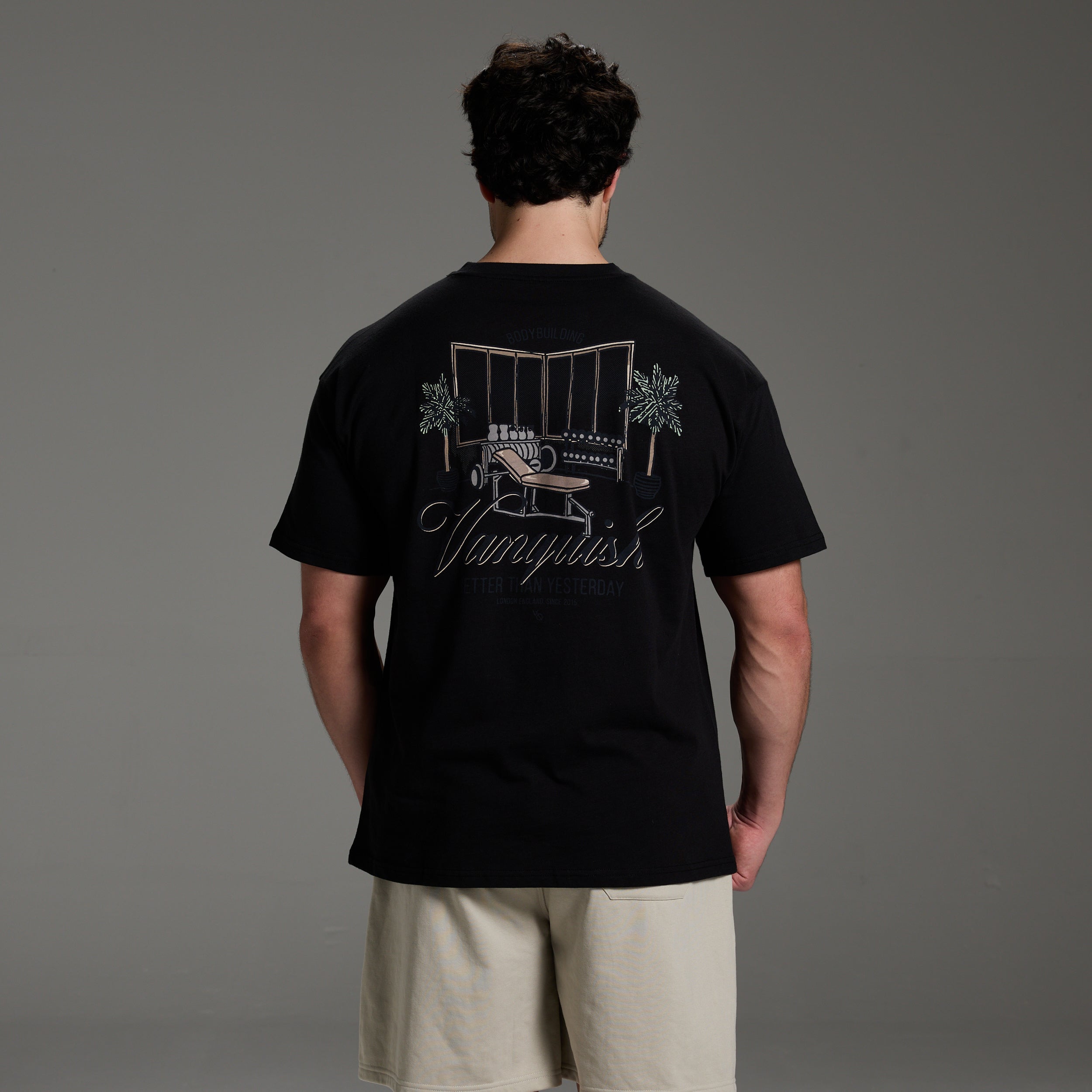 SLUB GYM BLACK OVERSIZED T SHIRT