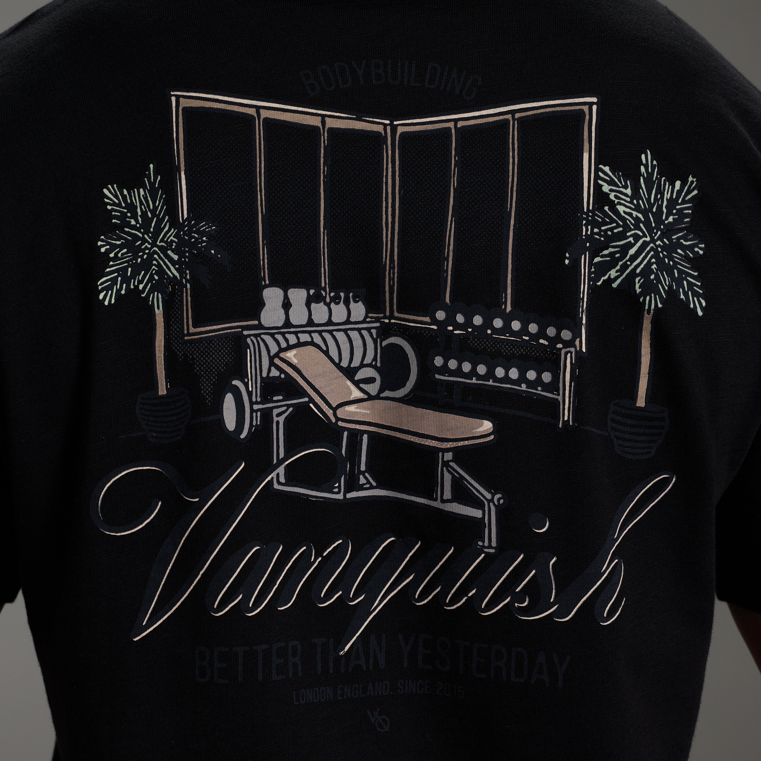 SLUB GYM BLACK OVERSIZED T SHIRT