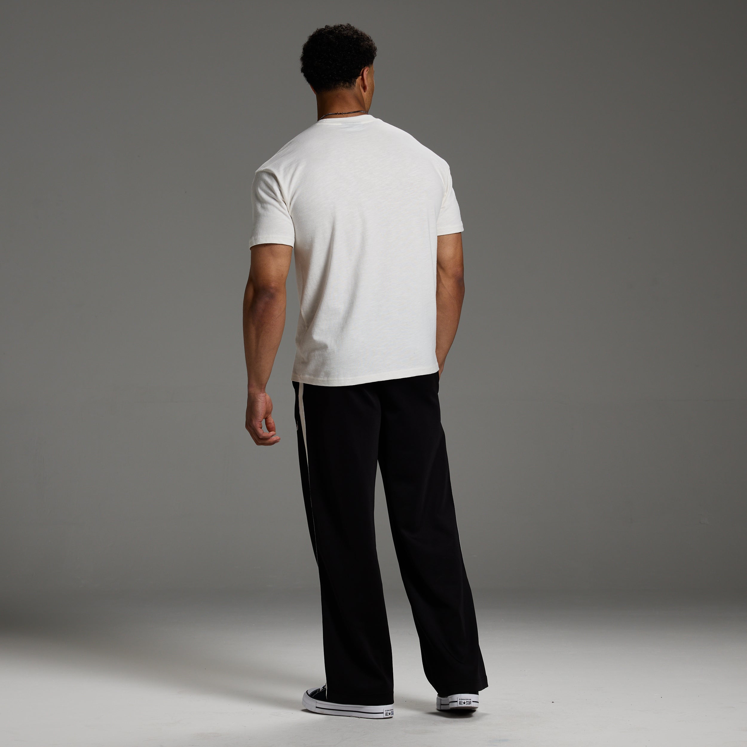SLUB MINIMAL ECRU OVERSIZED T SHIRT