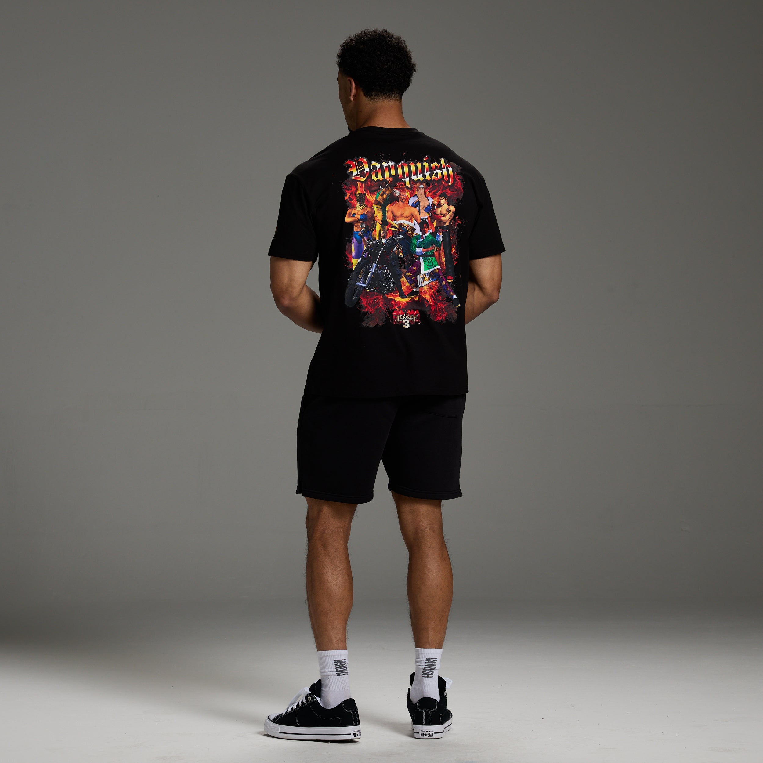 TEKKEN COLLAGE BLACK OVERSIZED T SHIRT