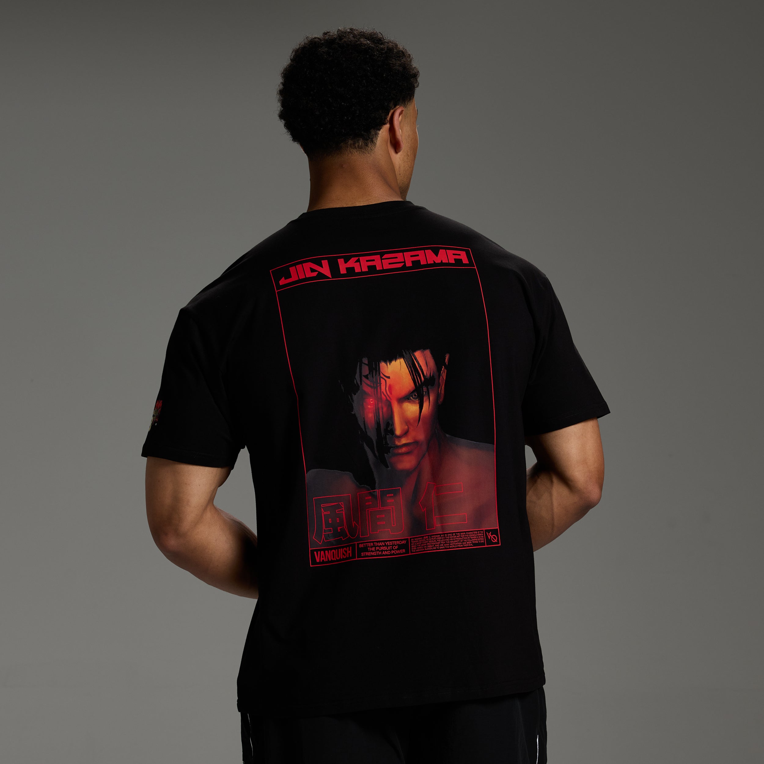 TEKKEN JIN  KAZAMA BLACK OVERSIZED T SHIRT