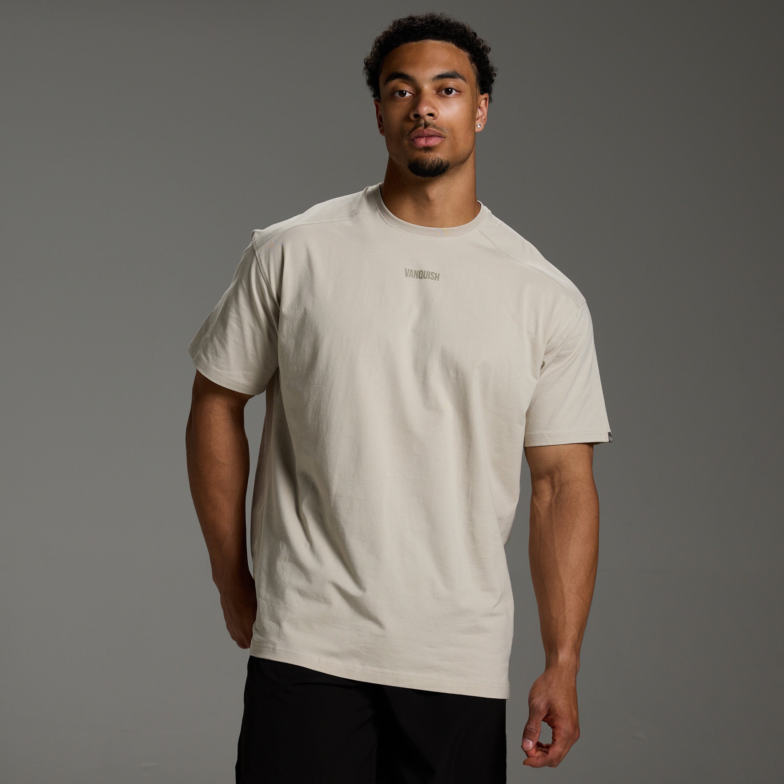 Vanquish Essential Stone Oversized T Shirt
