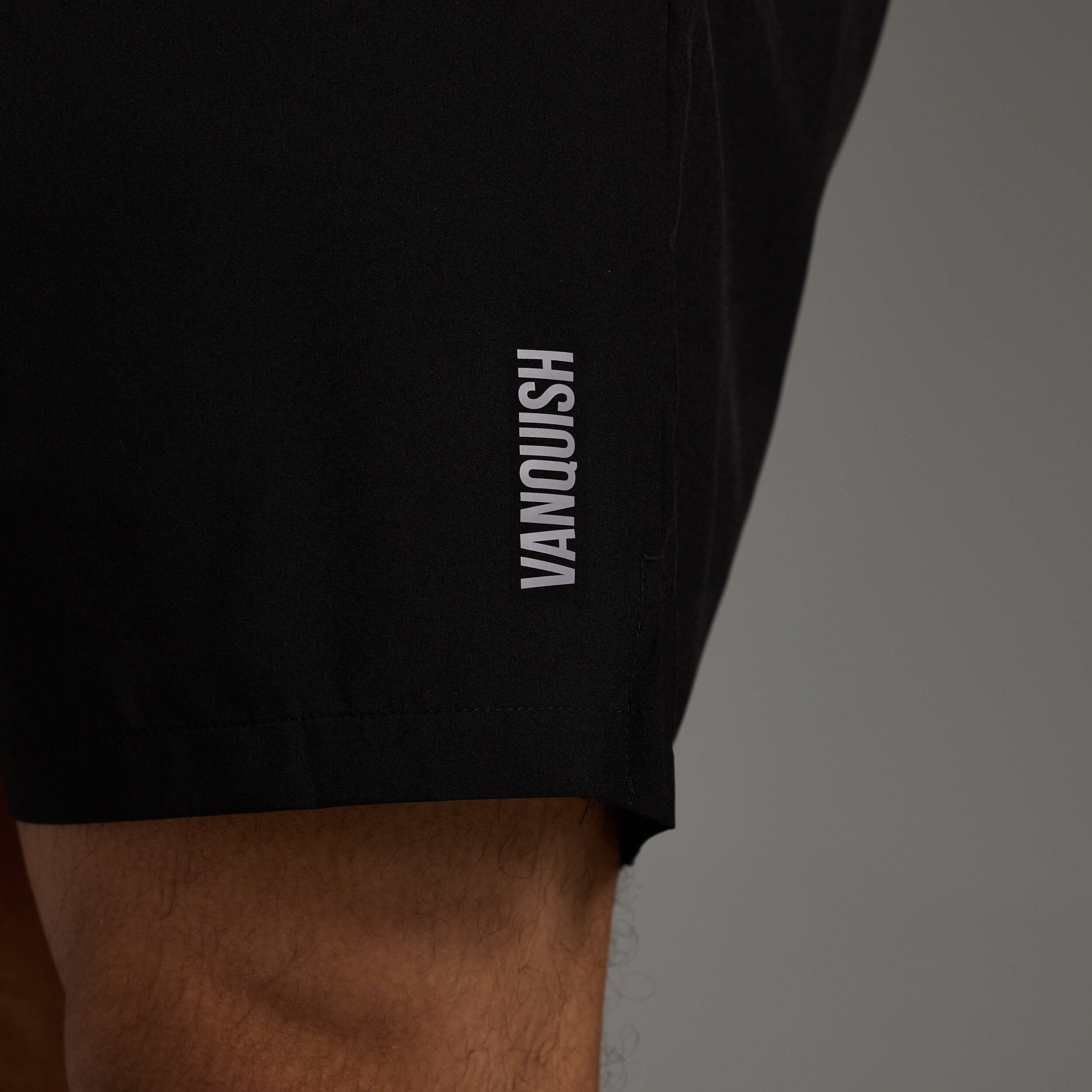 Vanquish Essential Black 7" Performance Shorts