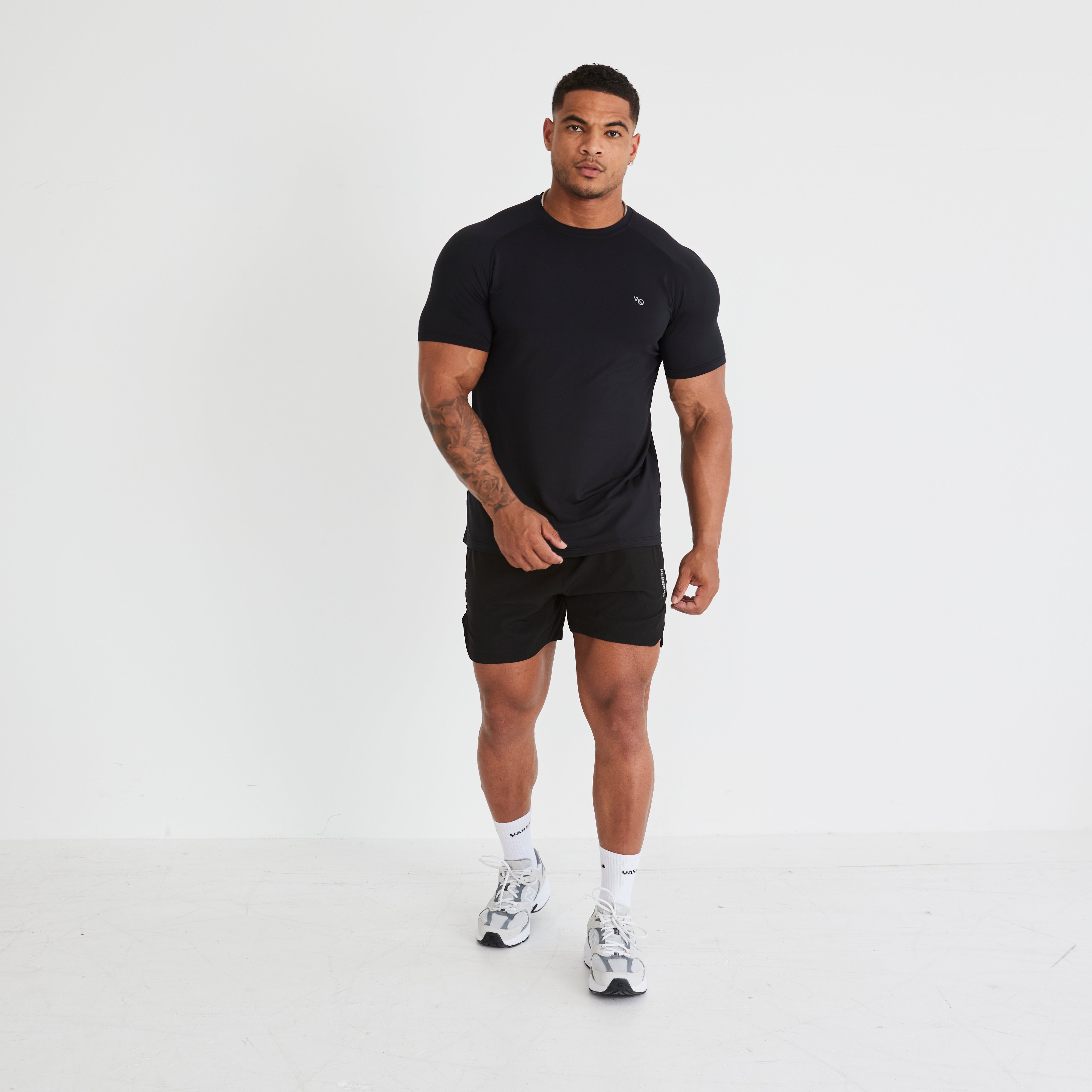 Vanquish Essential Black Performance Short Sleeve T Shirt