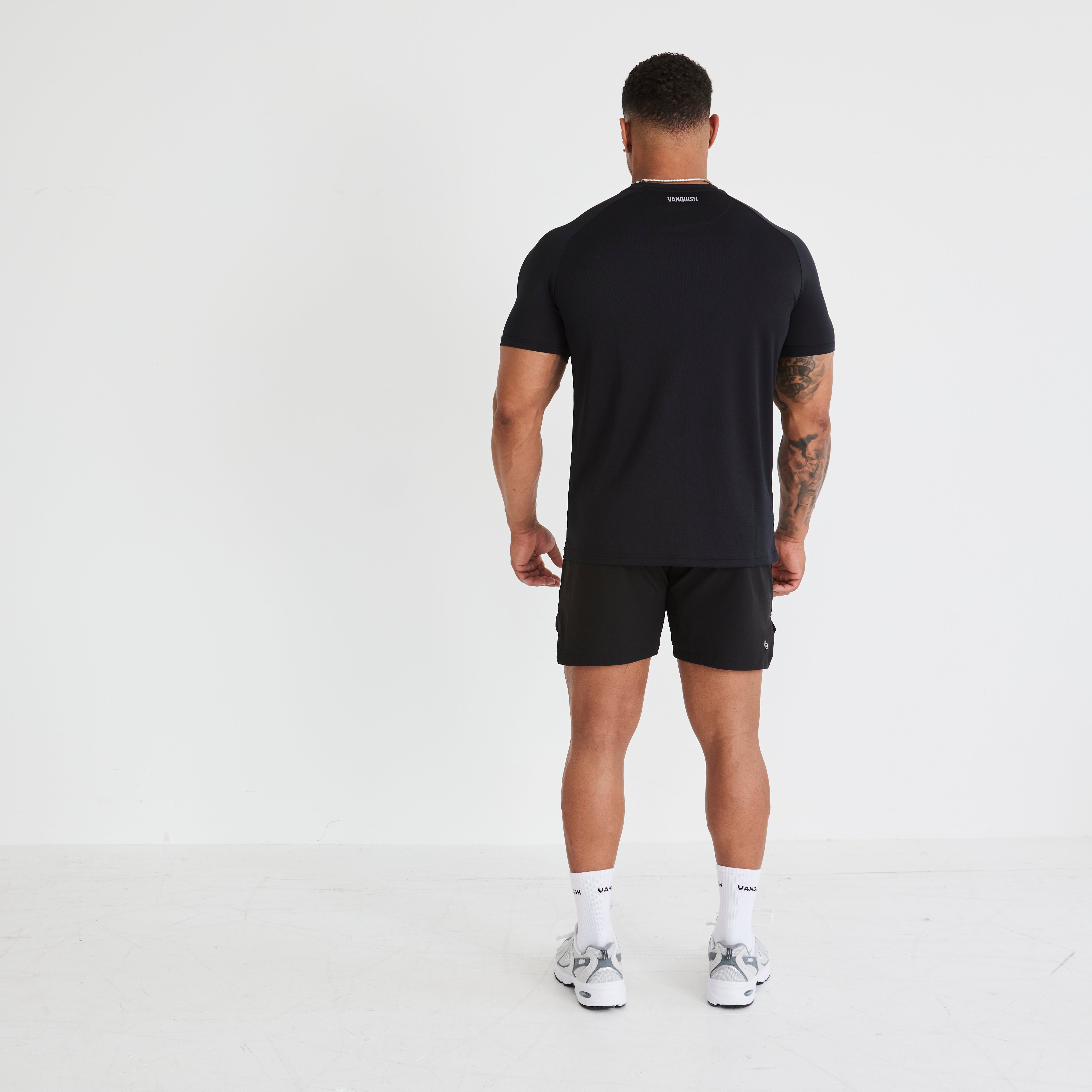 Vanquish Essential Black Performance Short Sleeve T Shirt