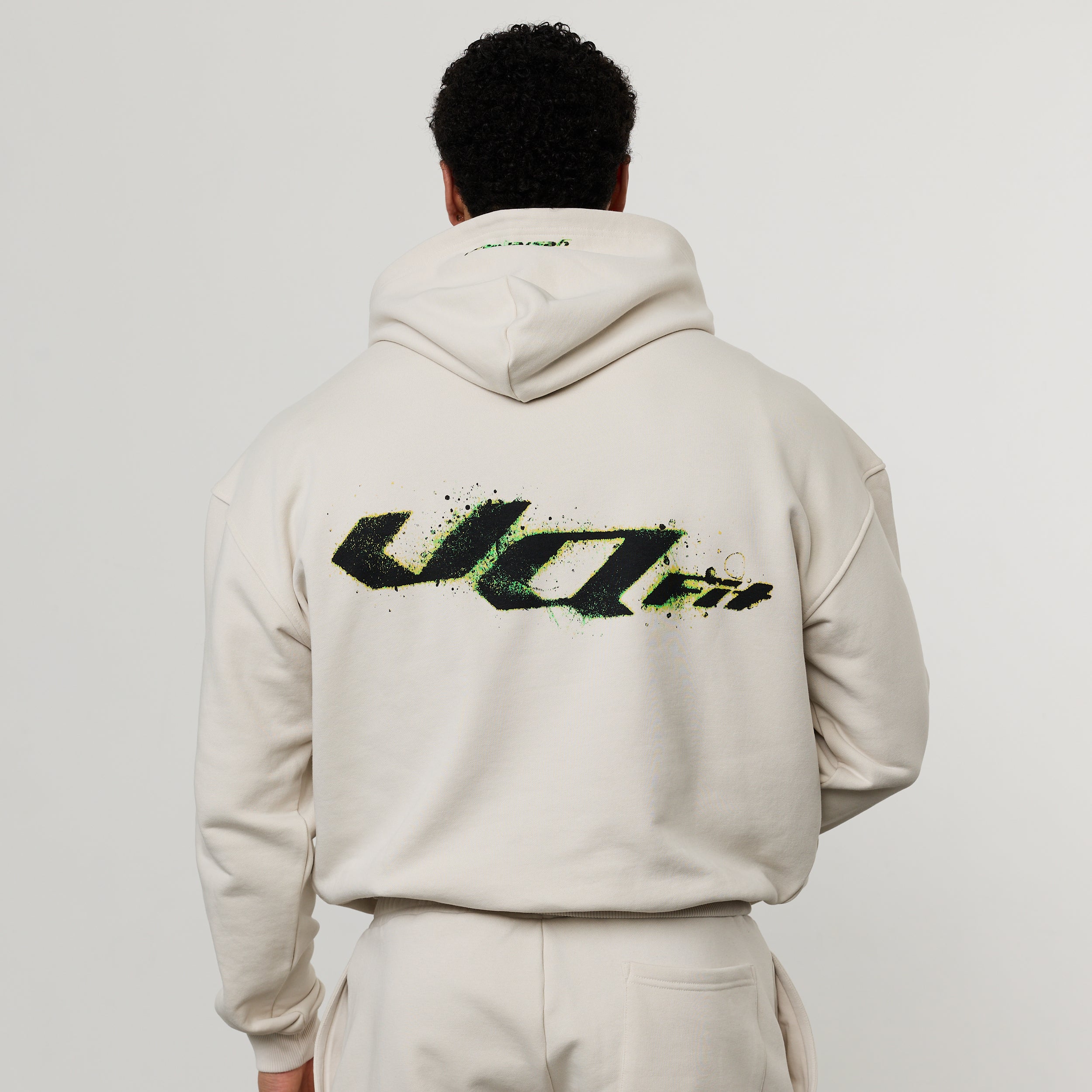 ACID OFF WHITE OVERSIZED HOODIE