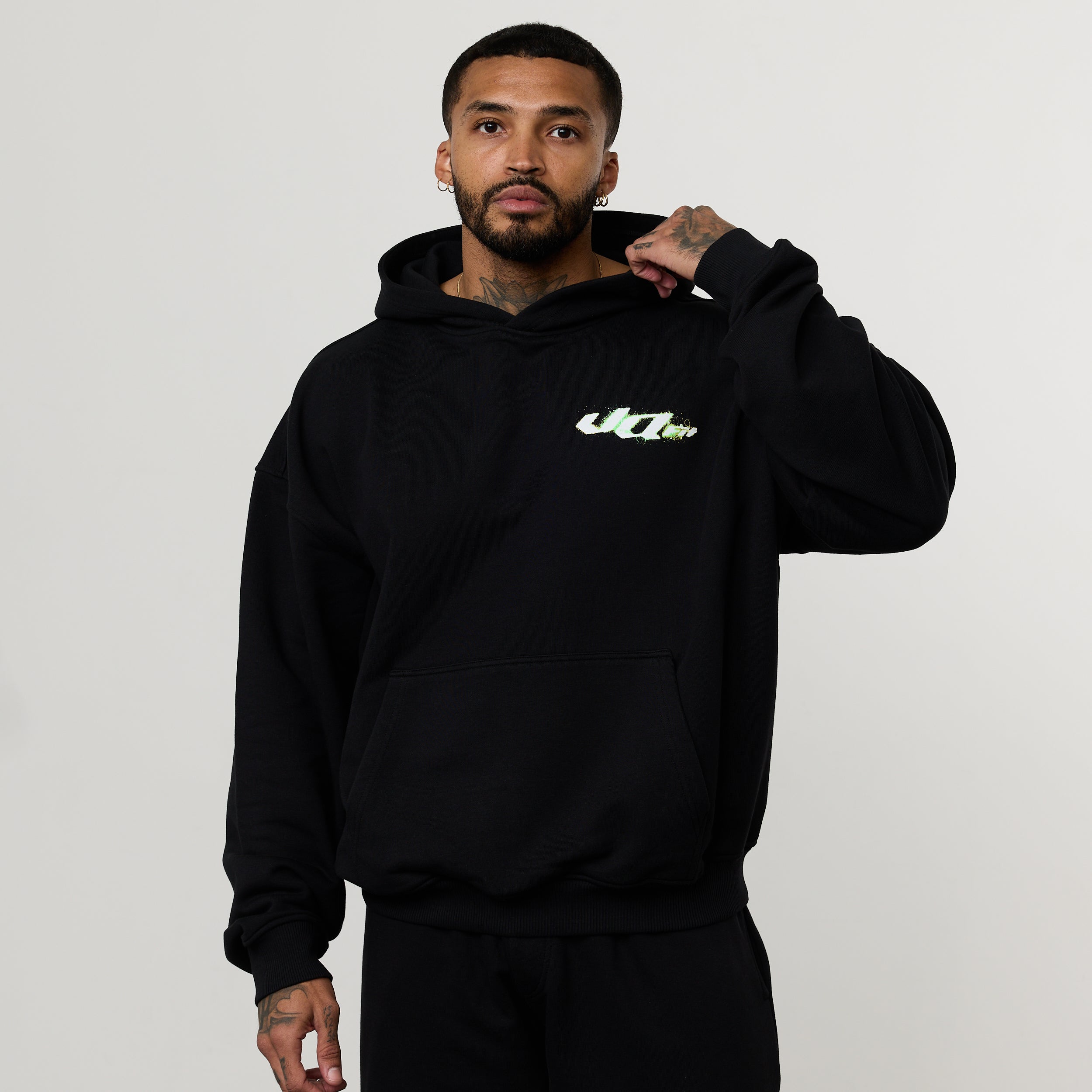 ACID BLACK OVERSIZED HOODIE