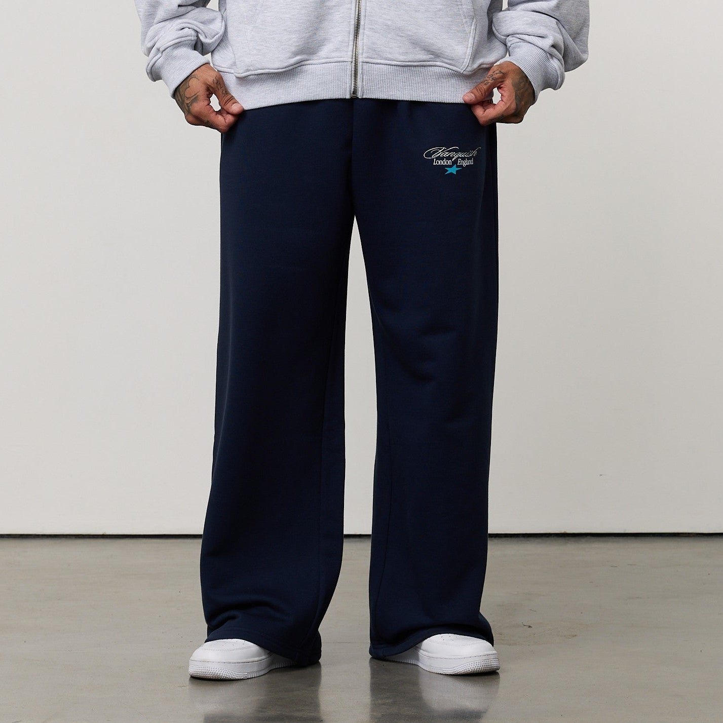 ACONITE BLUE OVERSIZED STRAIGHT LEG SWEATPANTS