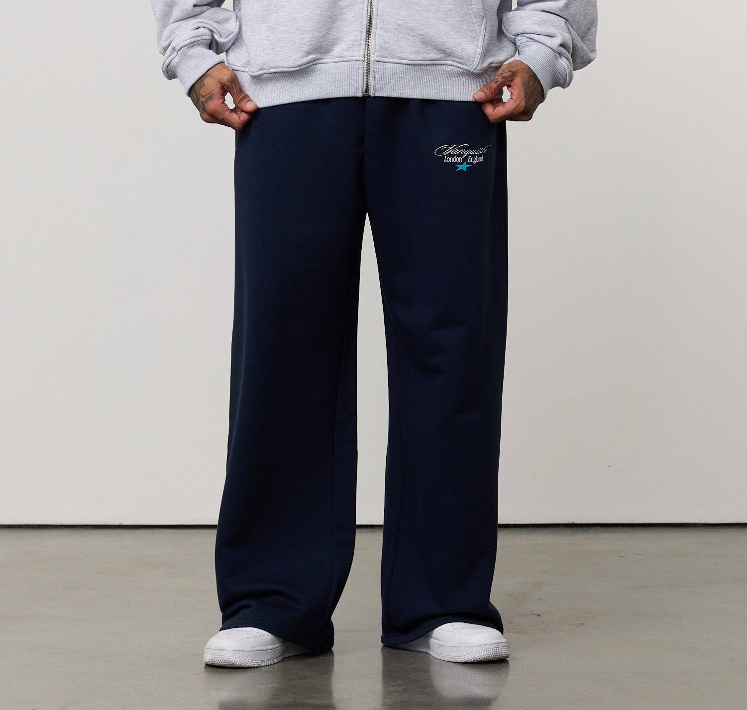 ACONITE BLUE OVERSIZED STRAIGHT LEG SWEATPANTS