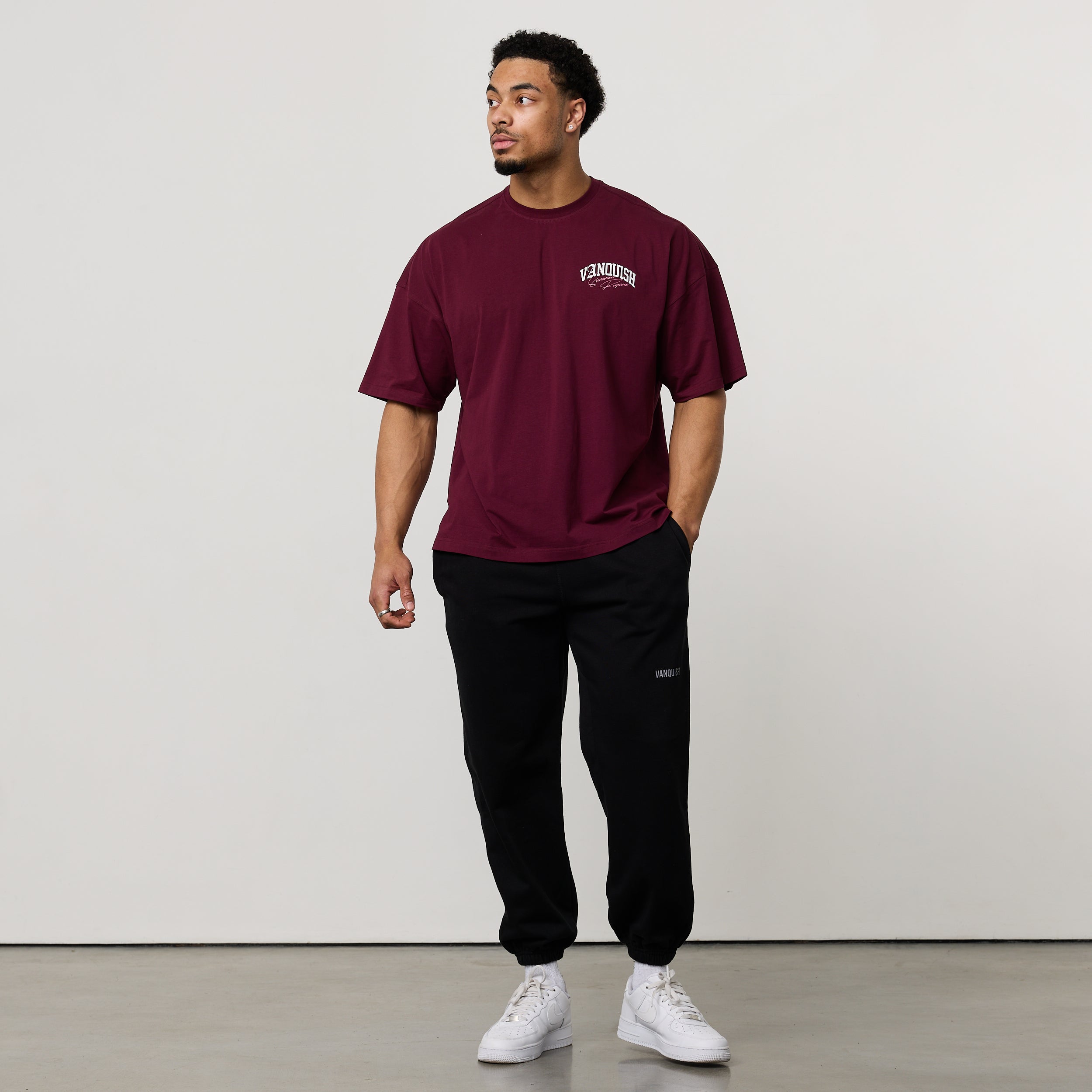 REGIME OXBLOOD OVERSIZED BOXY T SHIRT