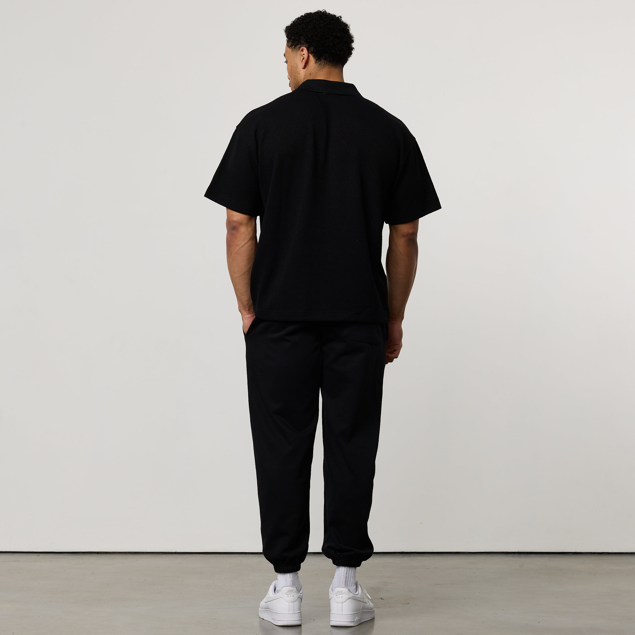 Vanquish Black Textured Soccer Jersey