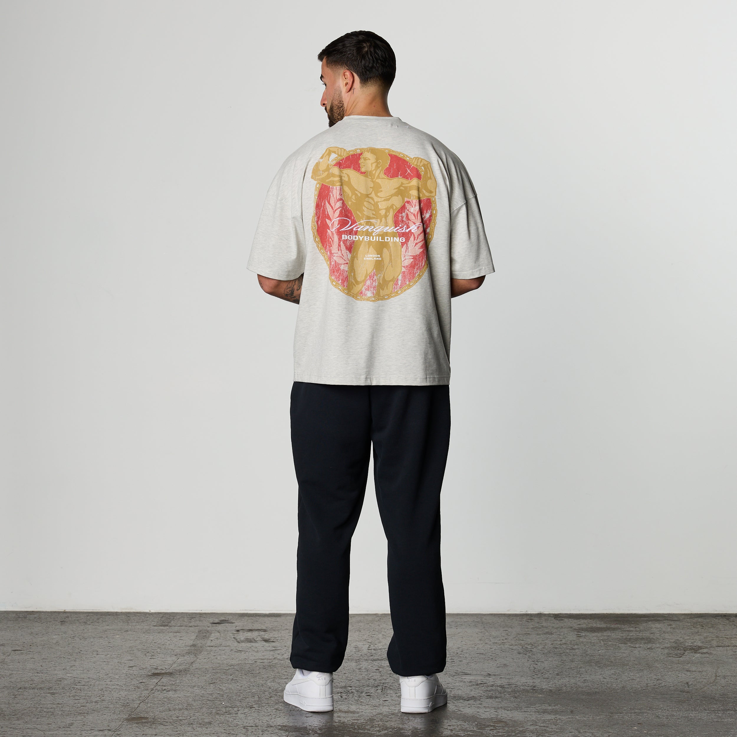 GOLDEN BOY ASH GREY BOXY OVERSIZED T SHIRT