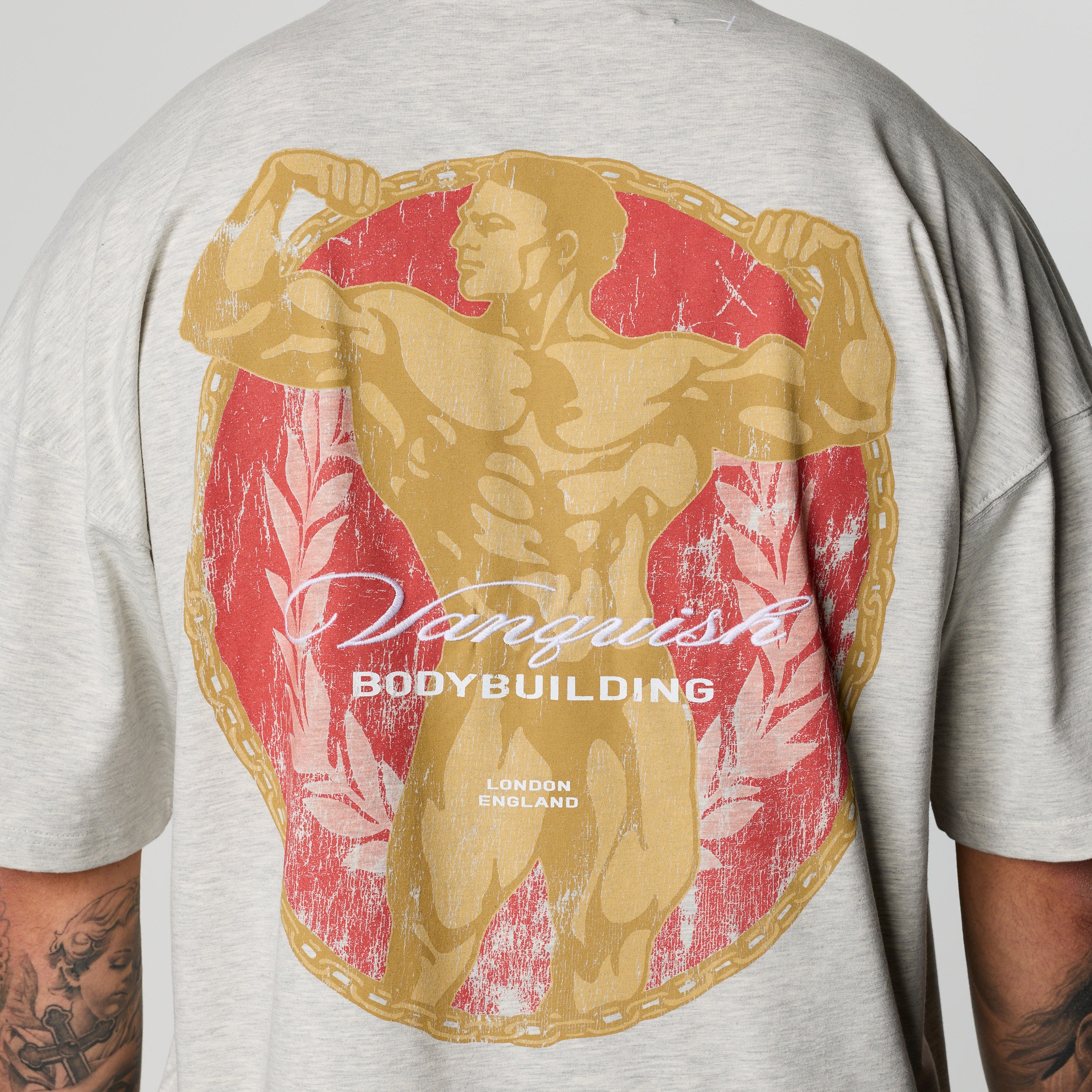 GOLDEN BOY ASH GREY BOXY OVERSIZED T SHIRT