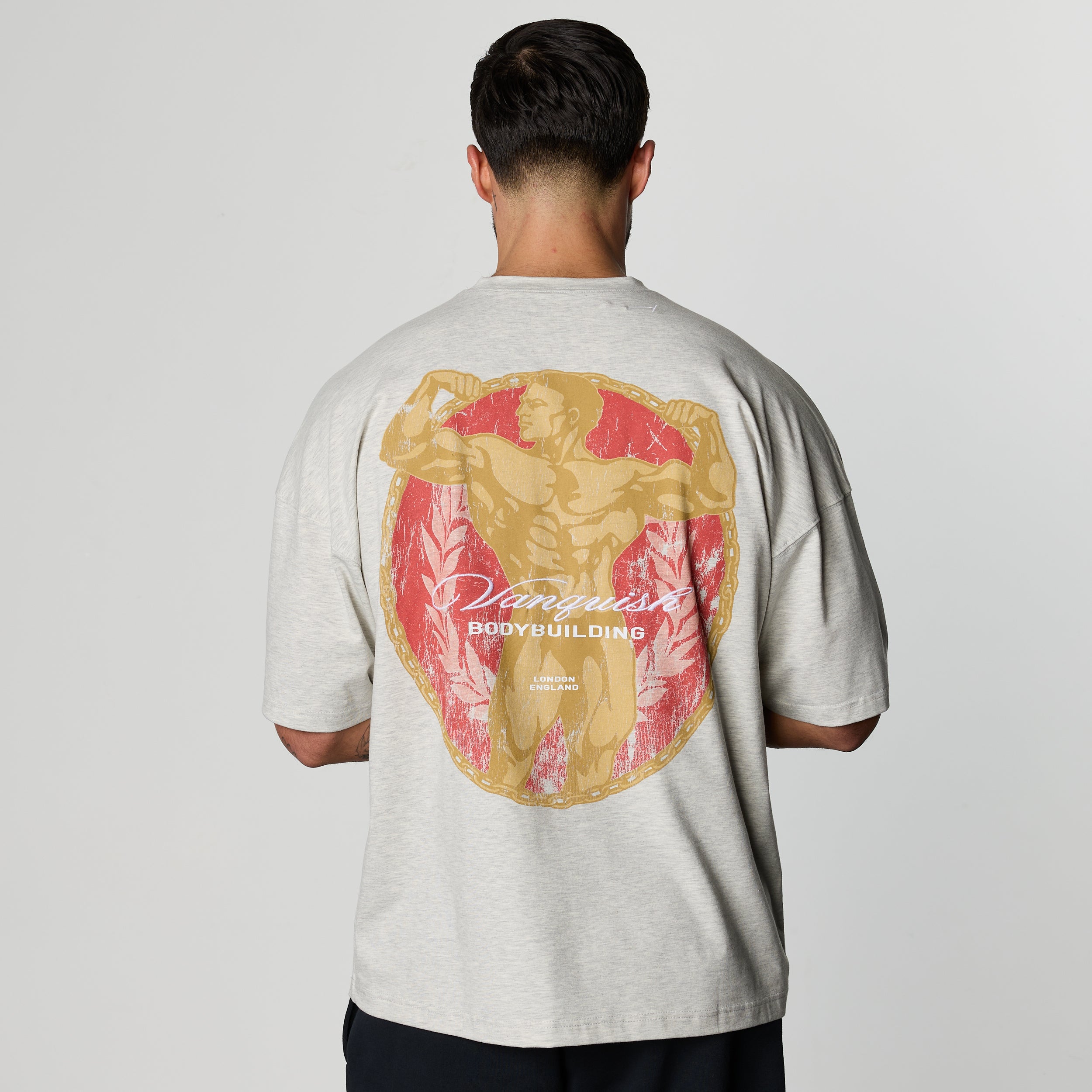 GOLDEN BOY ASH GREY BOXY OVERSIZED T SHIRT