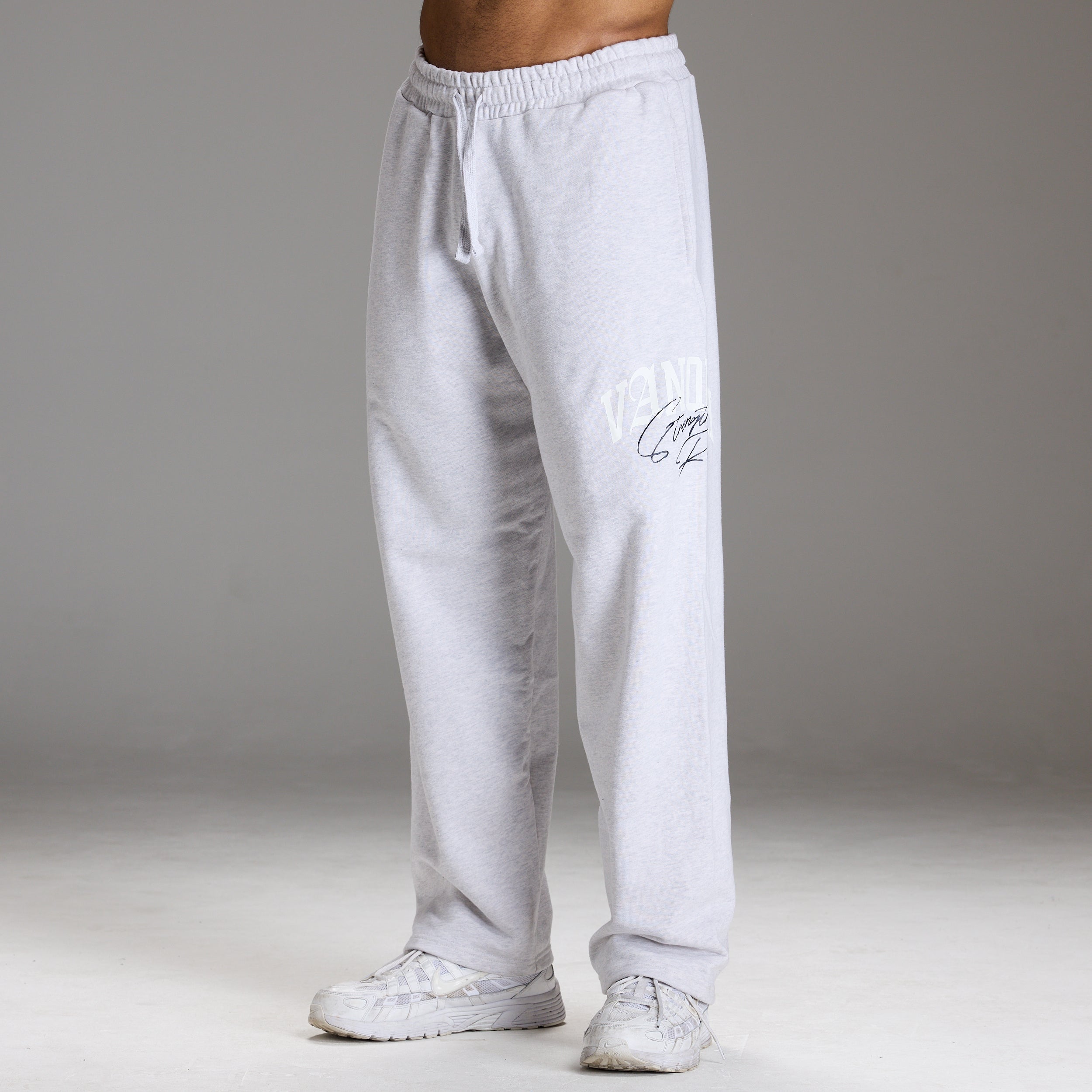 STRENGTH REGIME LIGHT GREY MARL STRAIGHT LEG SWEATPANT