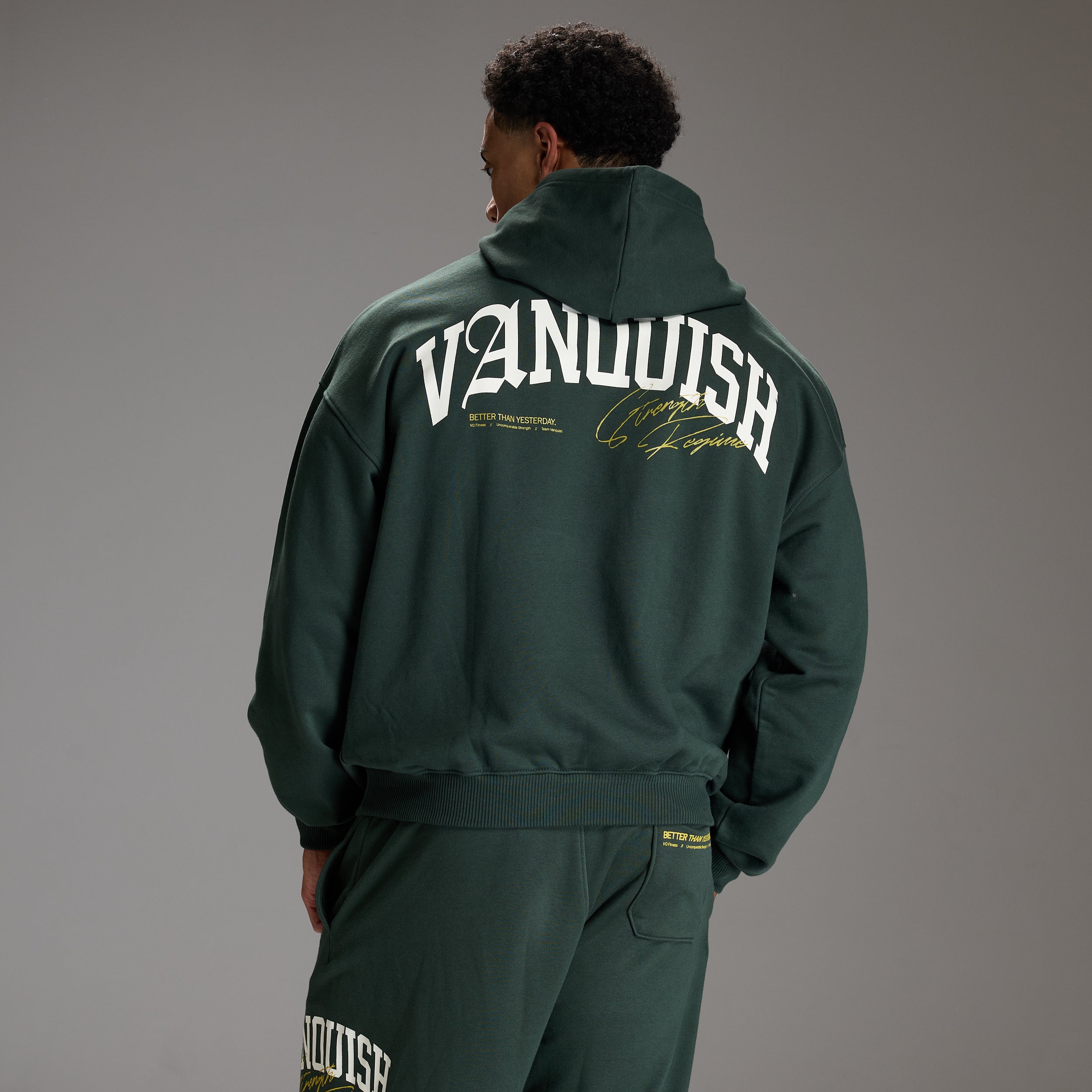 STRENGTH REGIME DARK GREEN OVERSIZED PULLOVER HOODIE