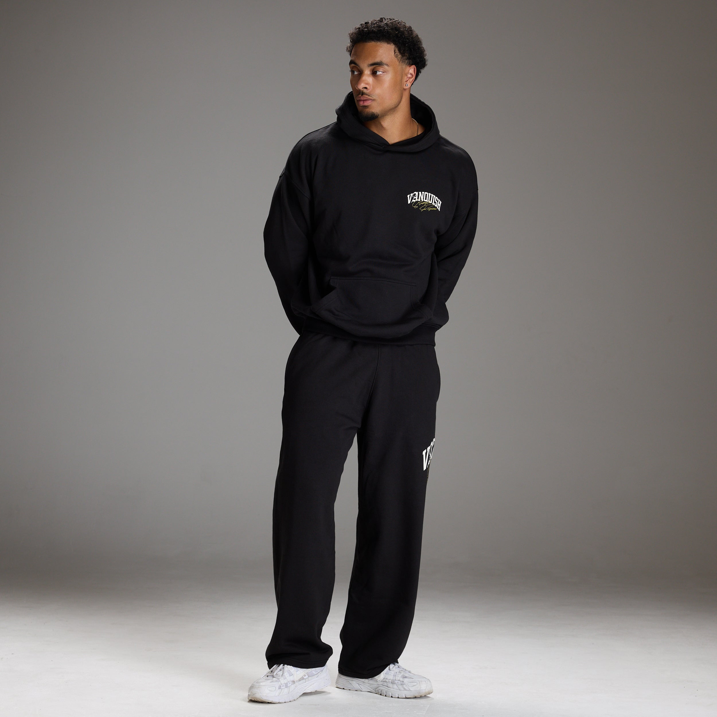 STRENGTH REGIME BLACK STRAIGHT LEG SWEATPANT
