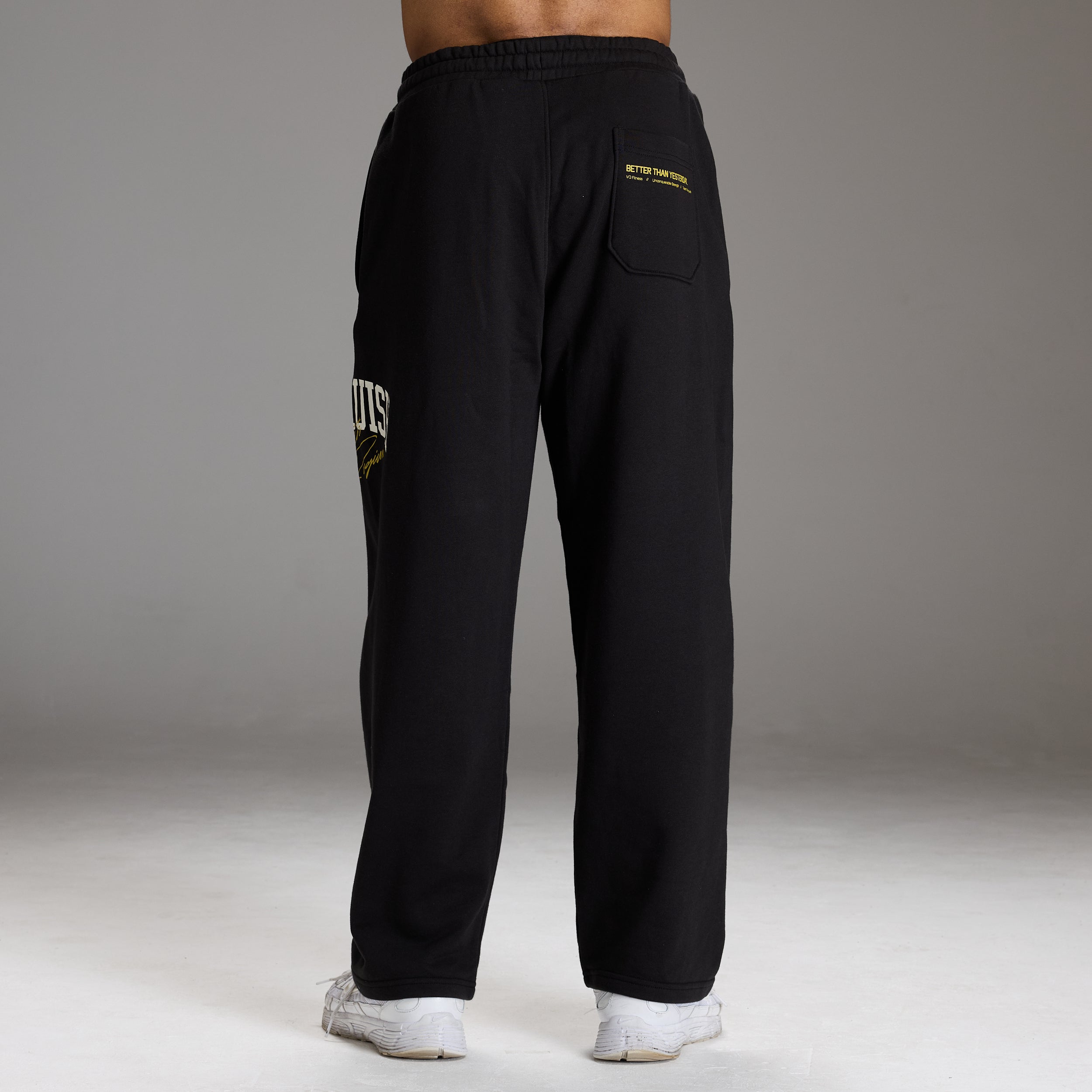 STRENGTH REGIME BLACK STRAIGHT LEG SWEATPANT