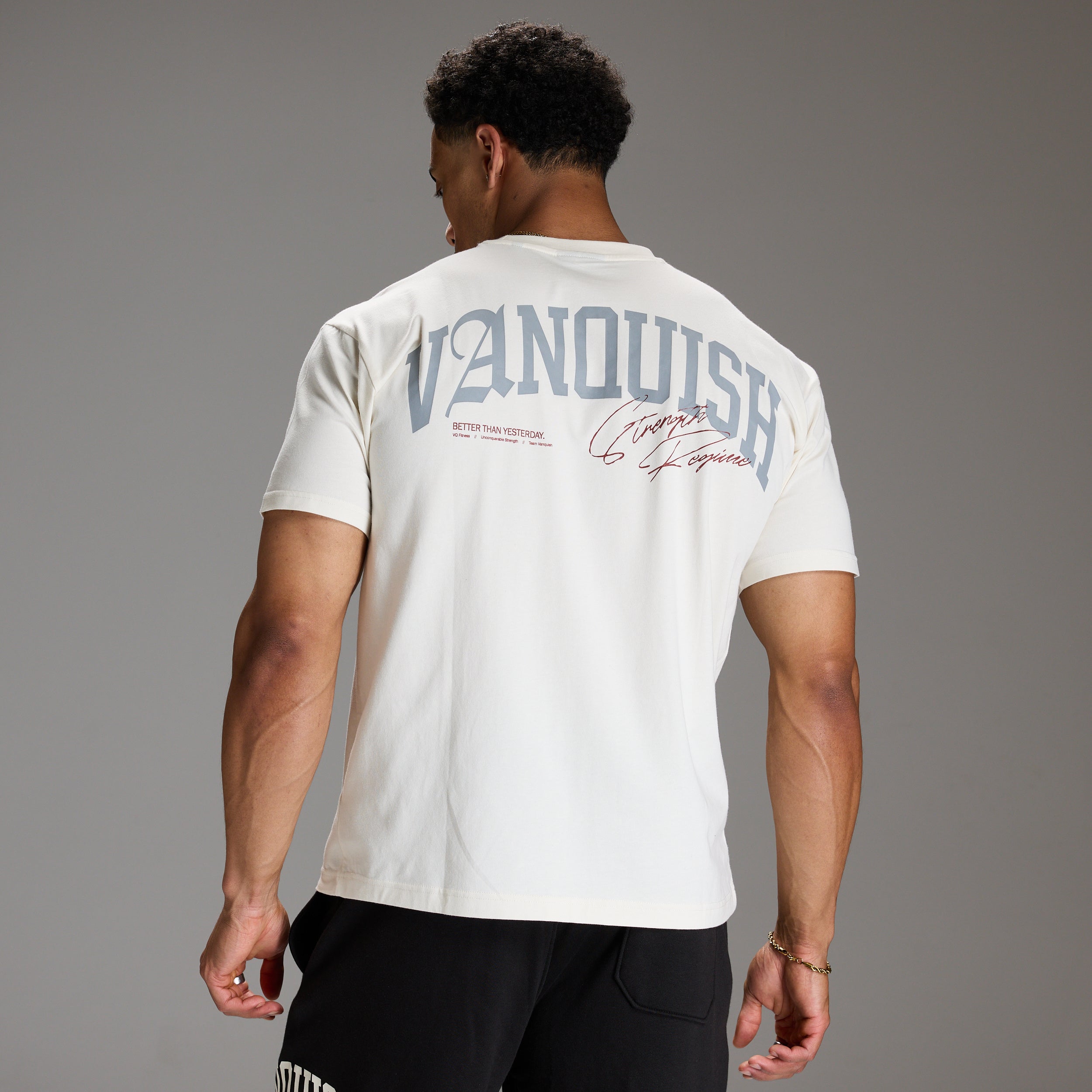 STRENGTH REGIME OFF WHITE OVERSIZED T SHIRT