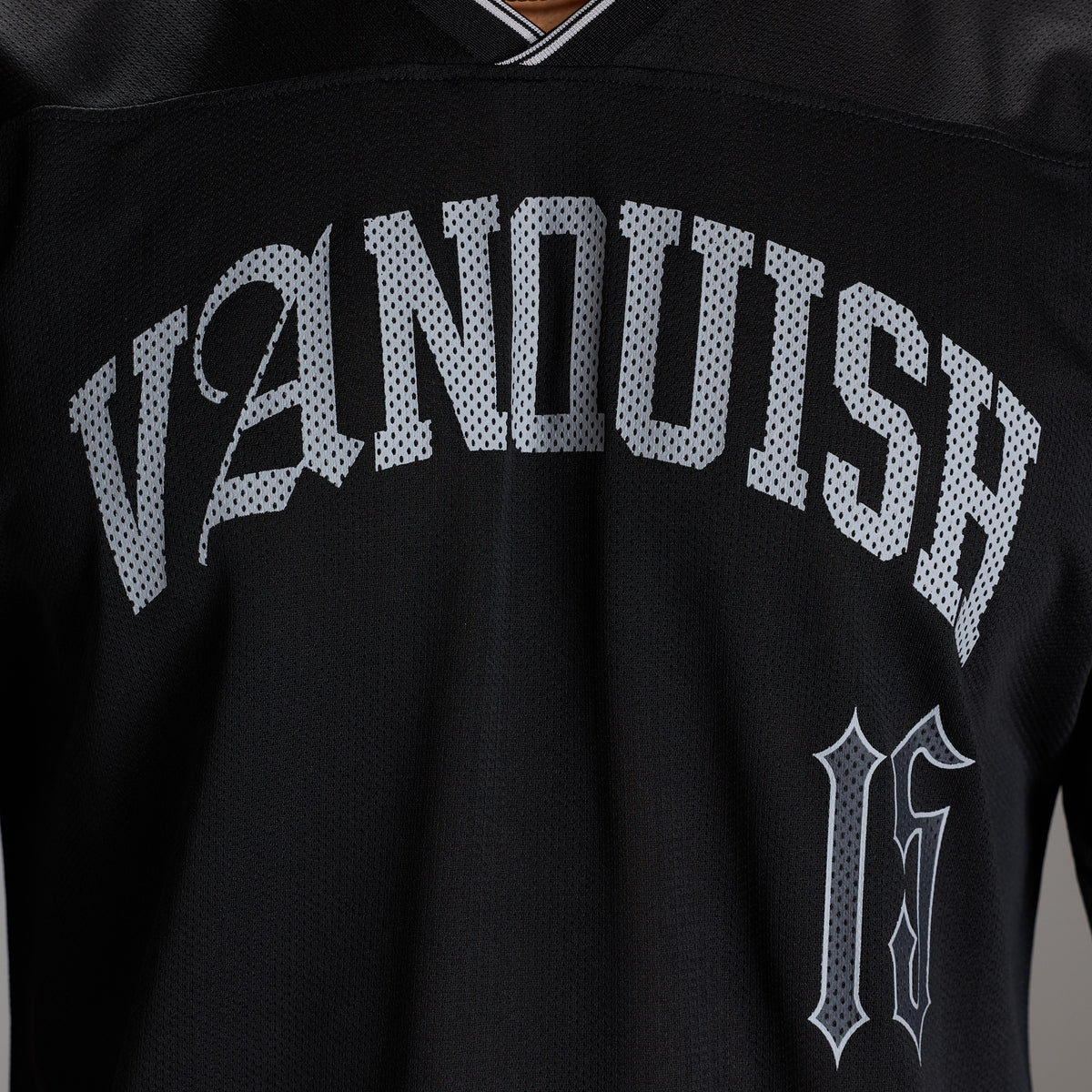 VARSITY BLACK OVERSIZED FOOTBALL T SHIRT