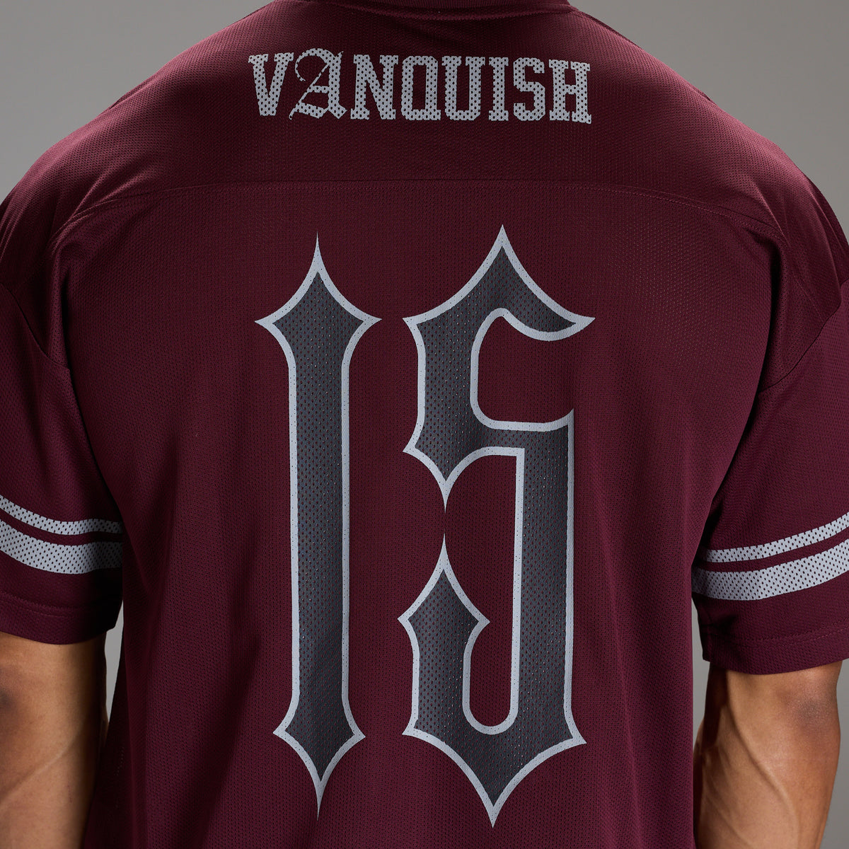 VARSITY DARK RED OVERSIZED FOOTBALL T SHIRT