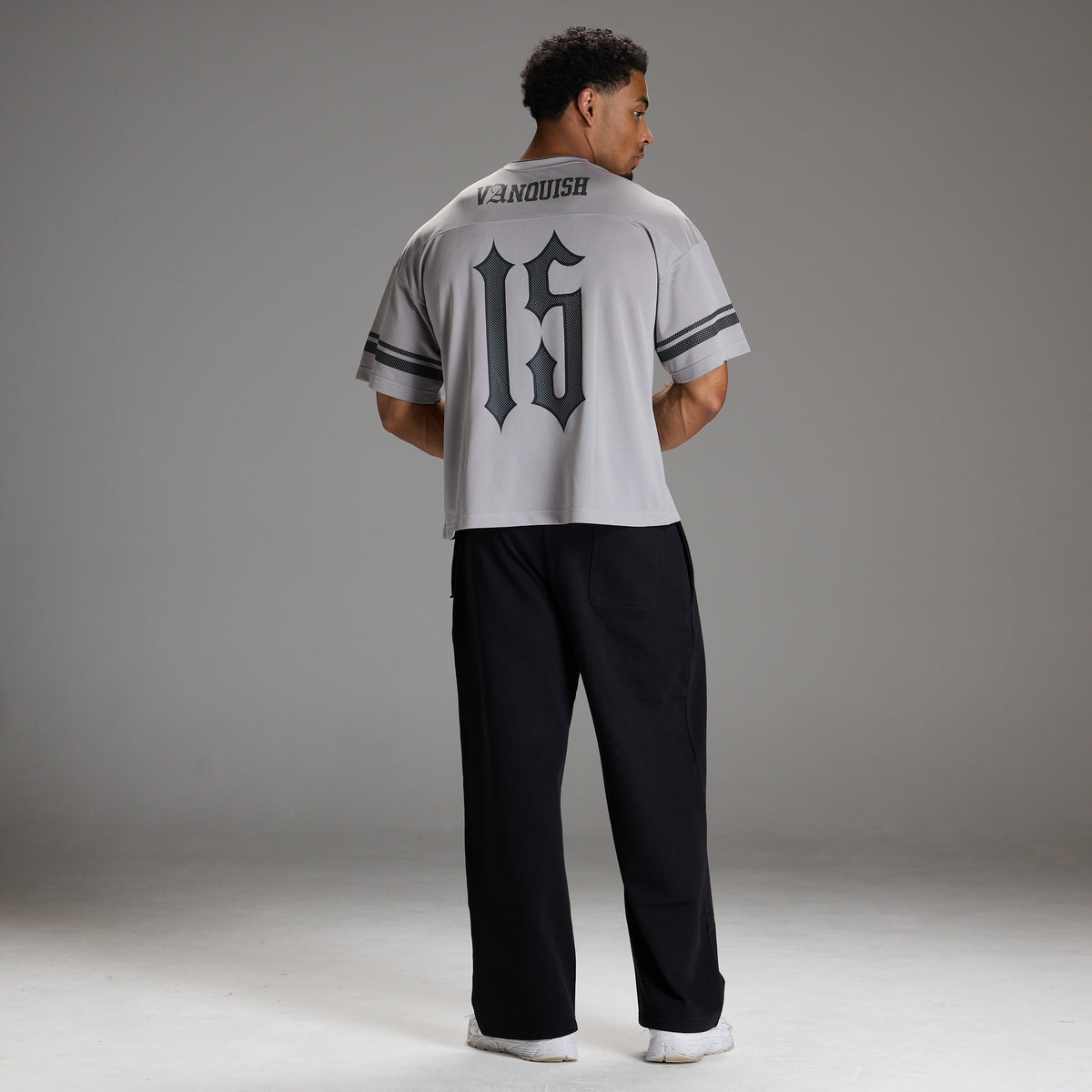 VARSITY GREY OVERSIZED FOOTBALL T SHIRT