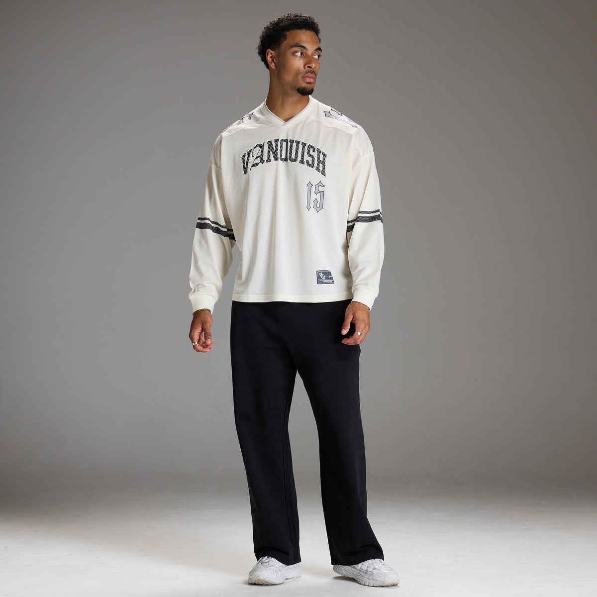 VARSITY OFF WHITE OVERSIZED HOCKEY T SHIRT