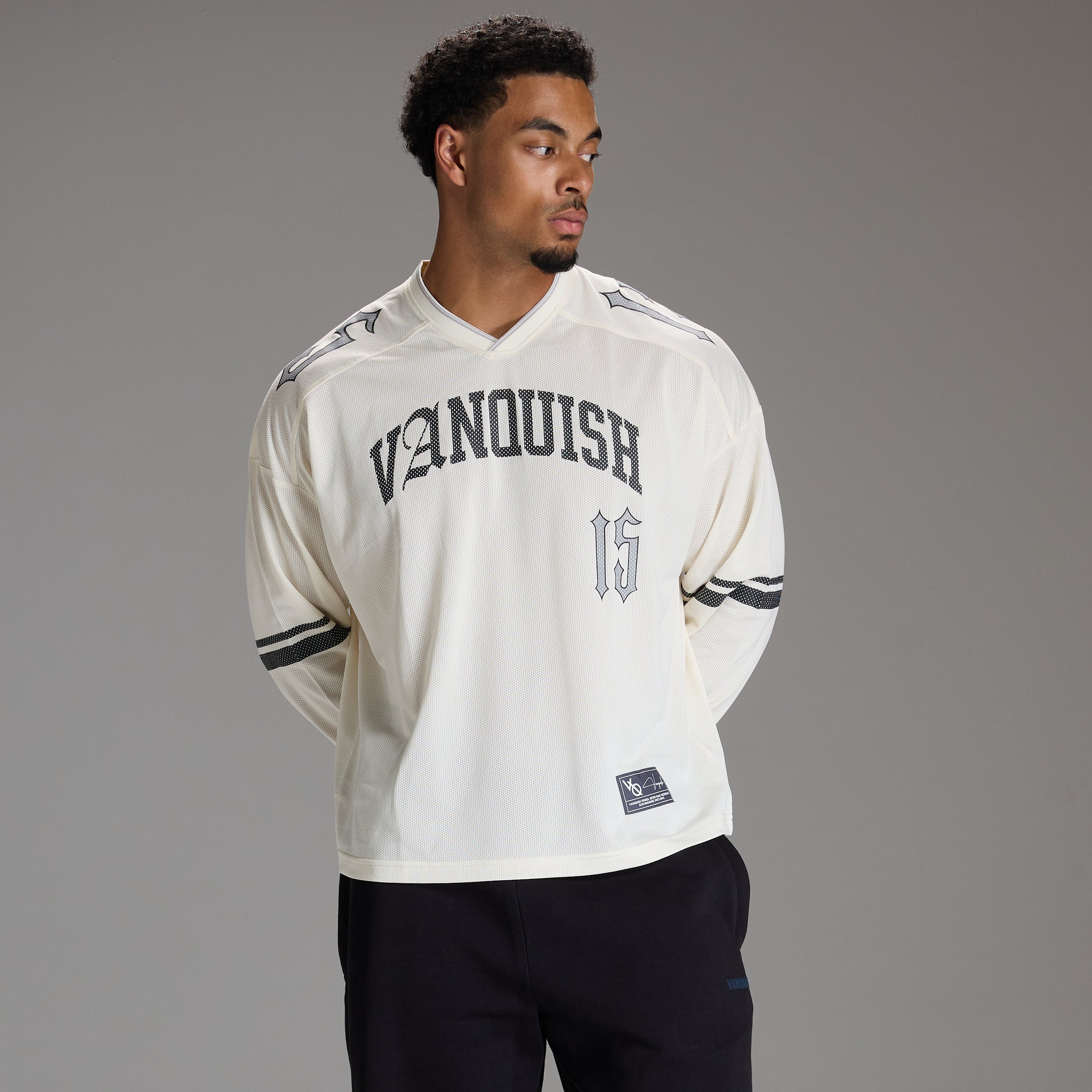 VARSITY OFF WHITE OVERSIZED HOCKEY JERSEY