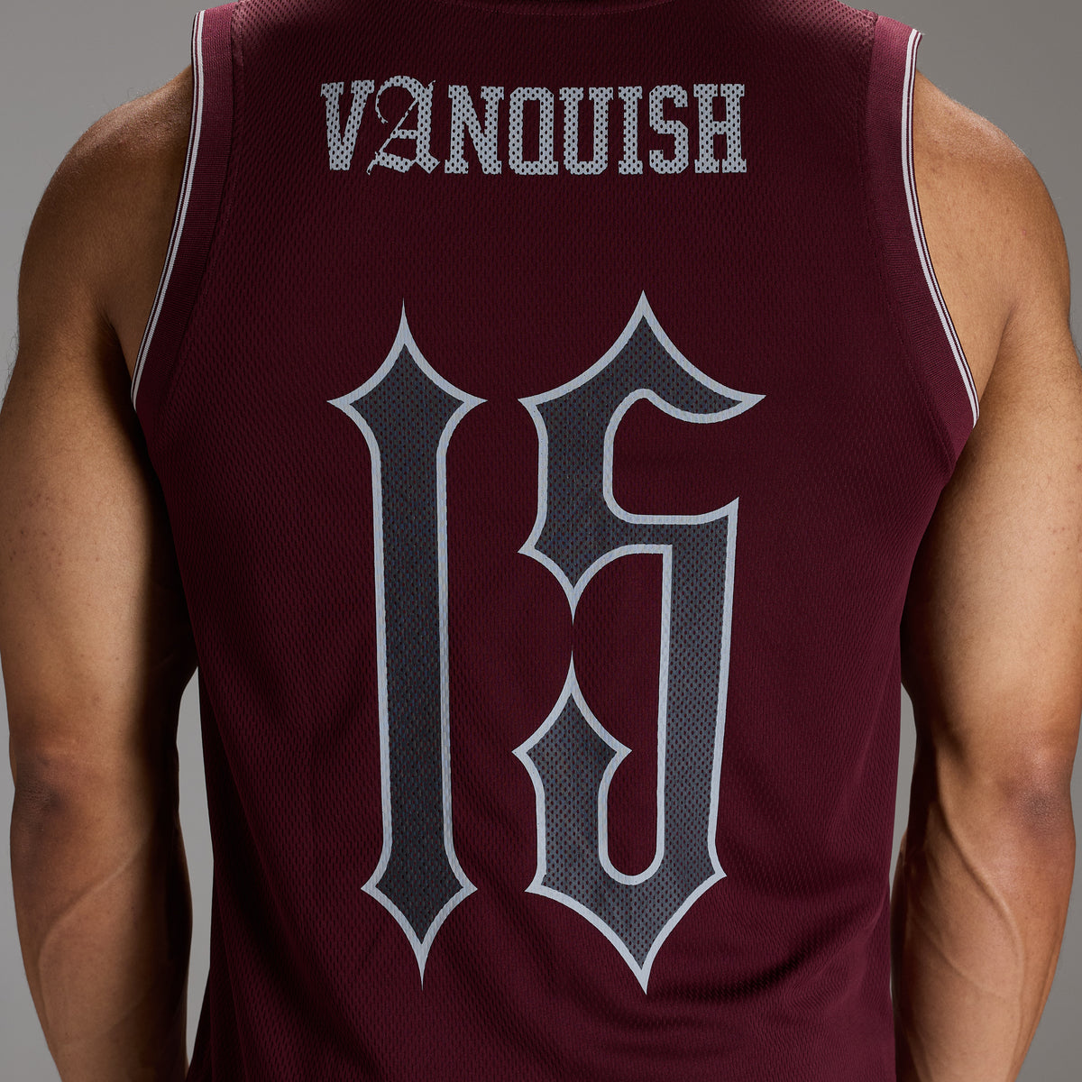 VARSITY DARK RED OVERSIZED BASKETBALL TANK