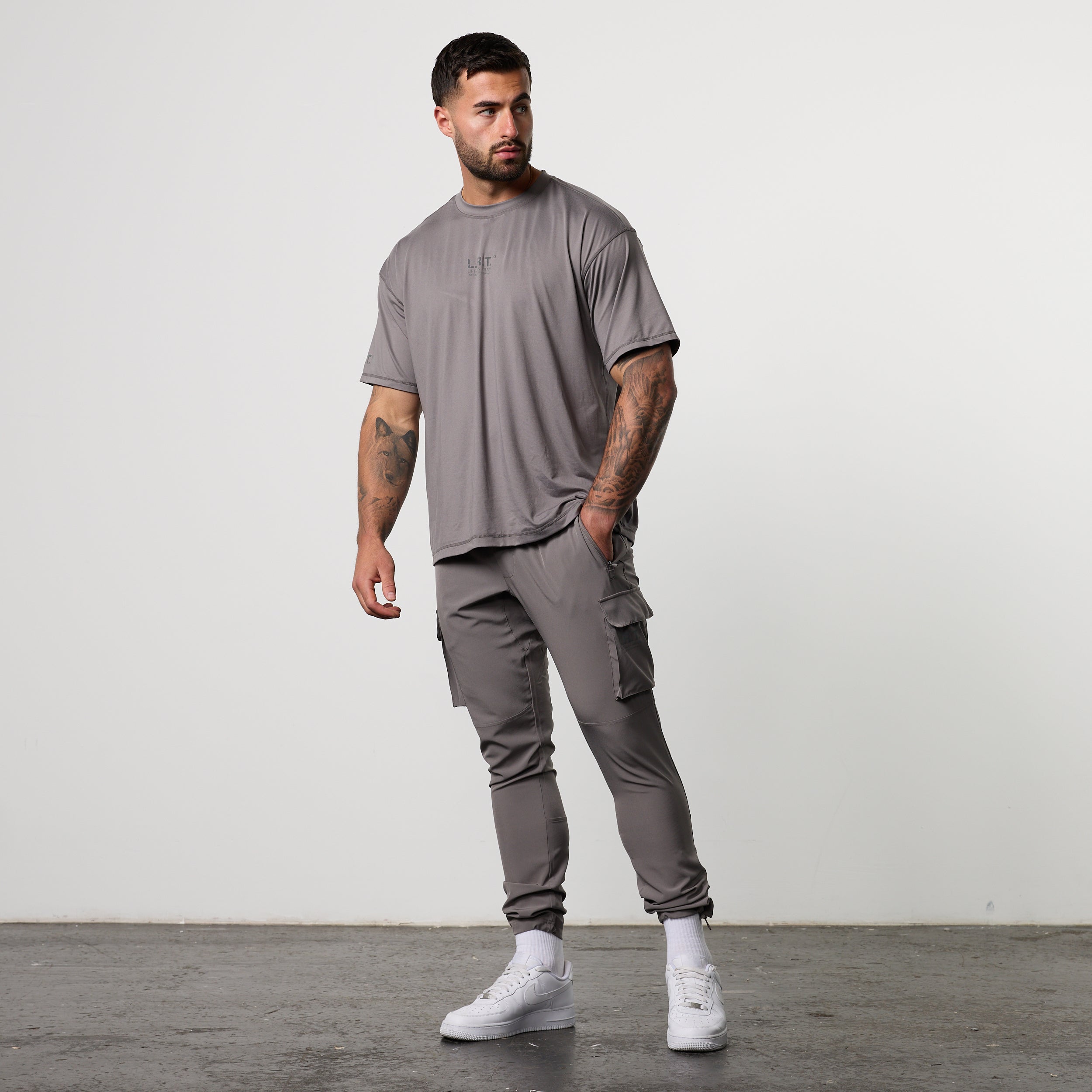 LRT Grey Performance Tapered Cargo Pants
