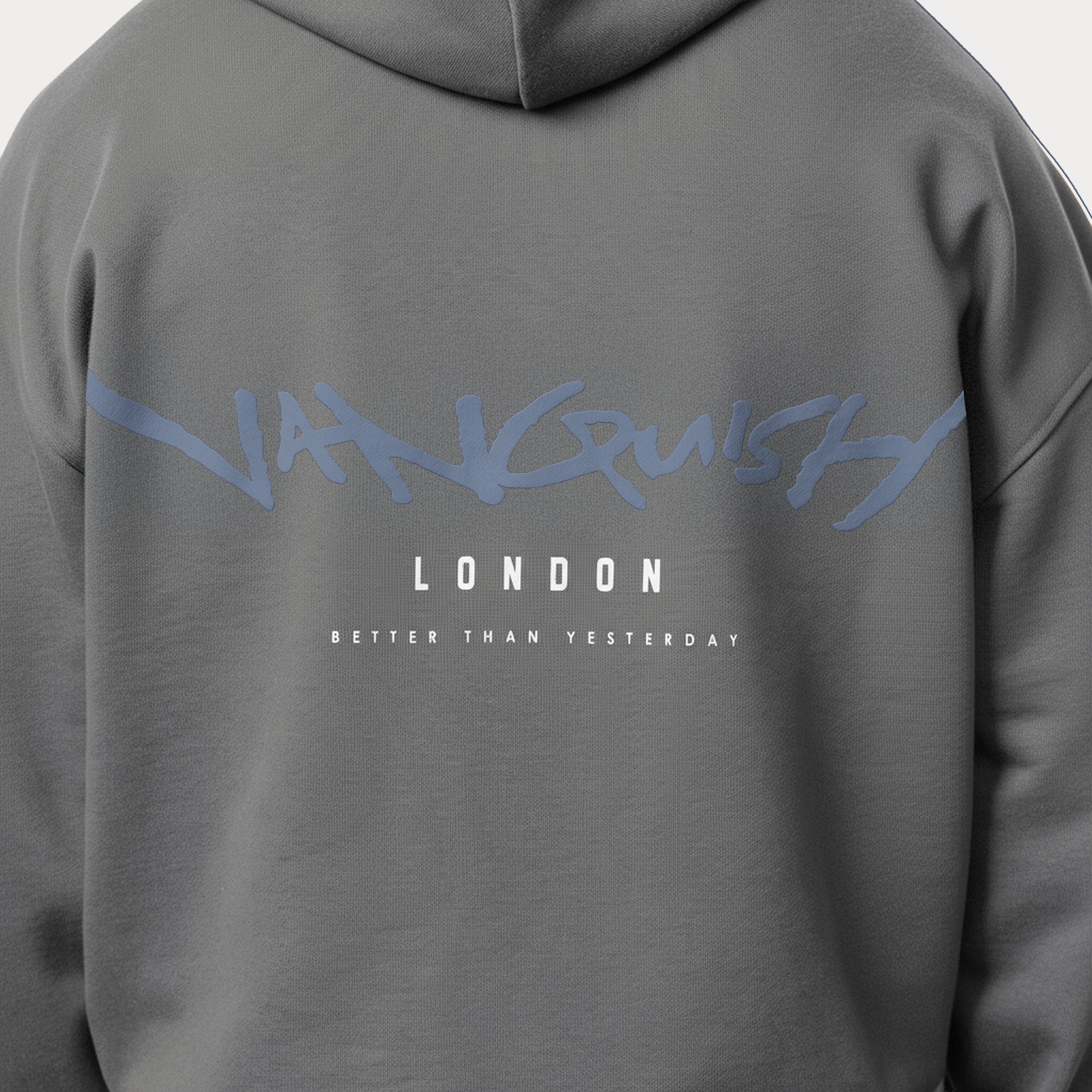 GRAFFITI GREY OVERSIZED HOODIE