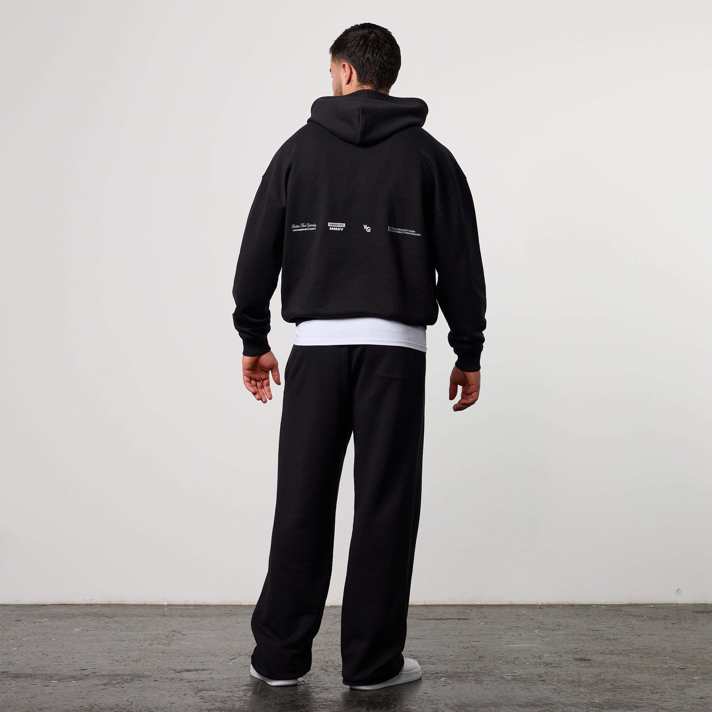 POWERLINE BLACK OVERSIZED HOODIE