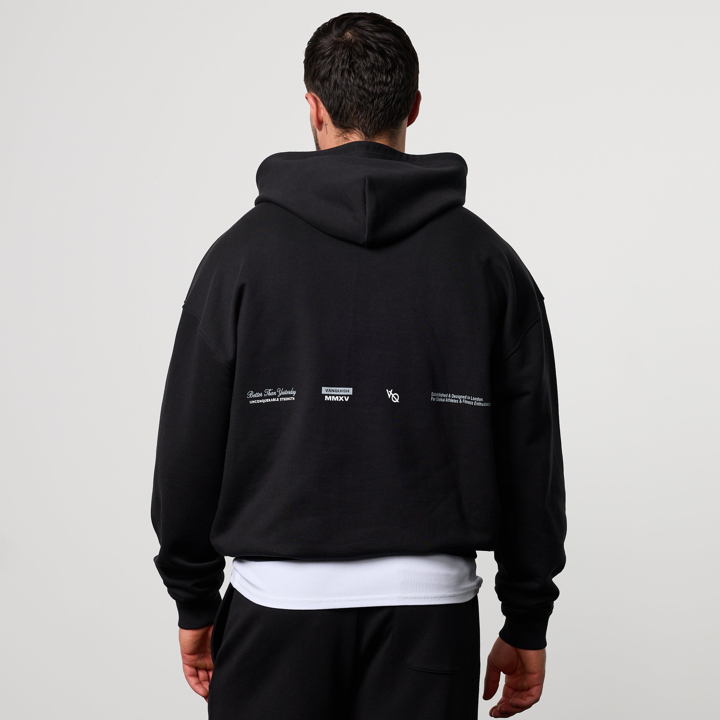 POWERLINE BLACK OVERSIZED HOODIE