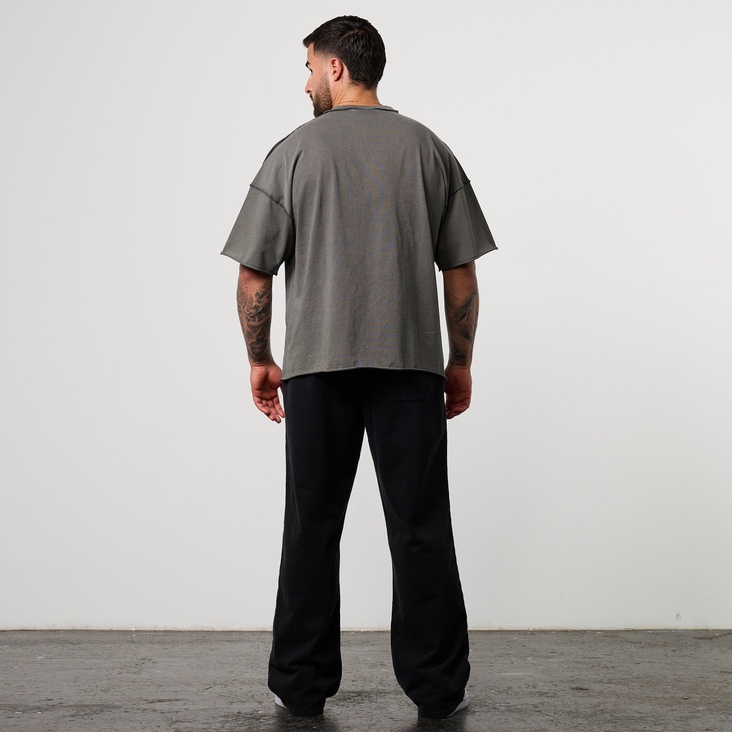 WASHED GREY OVERSIZED BOXY T SHIRT