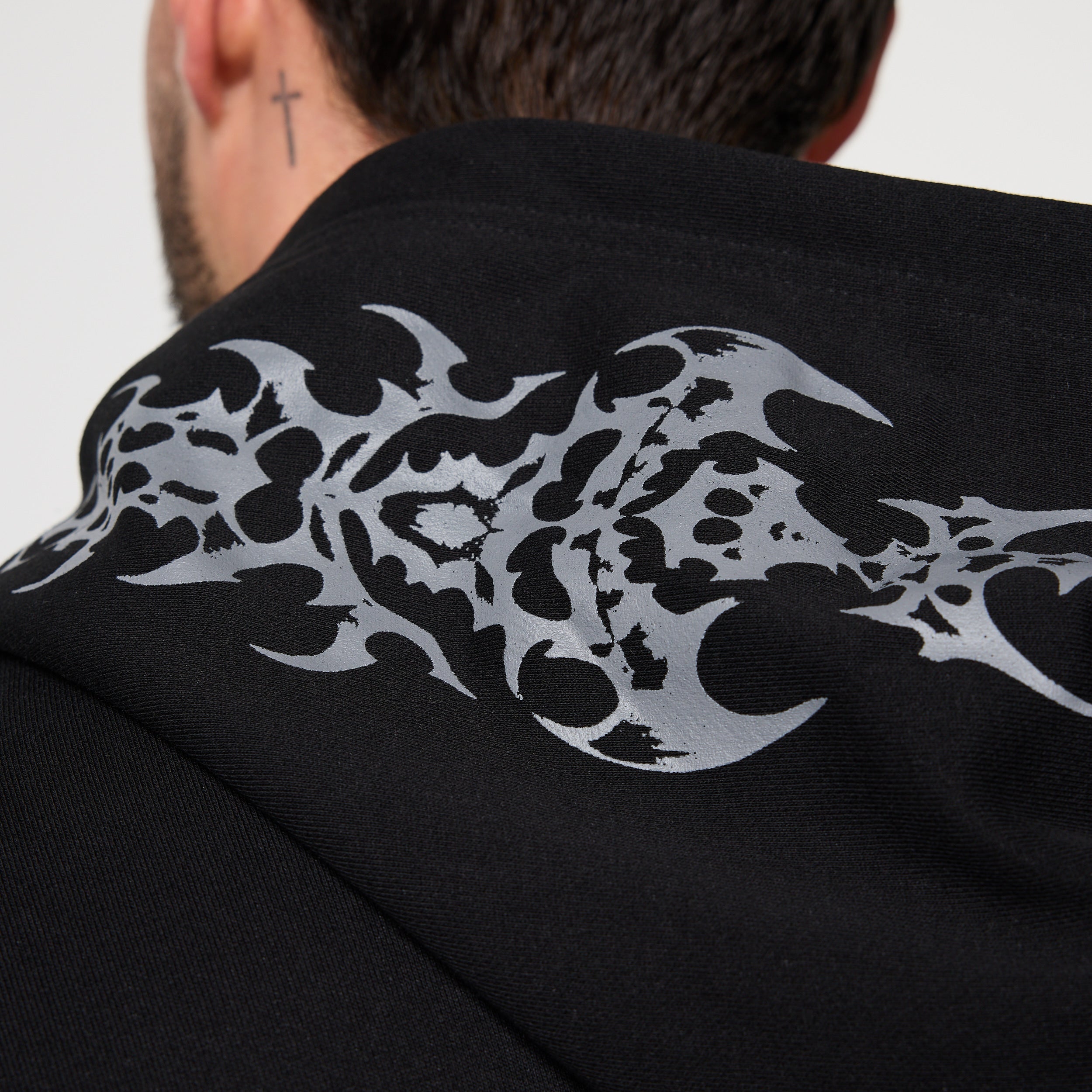 BLACK FORGE BLACK BOXY OVERSIZED HOODIE