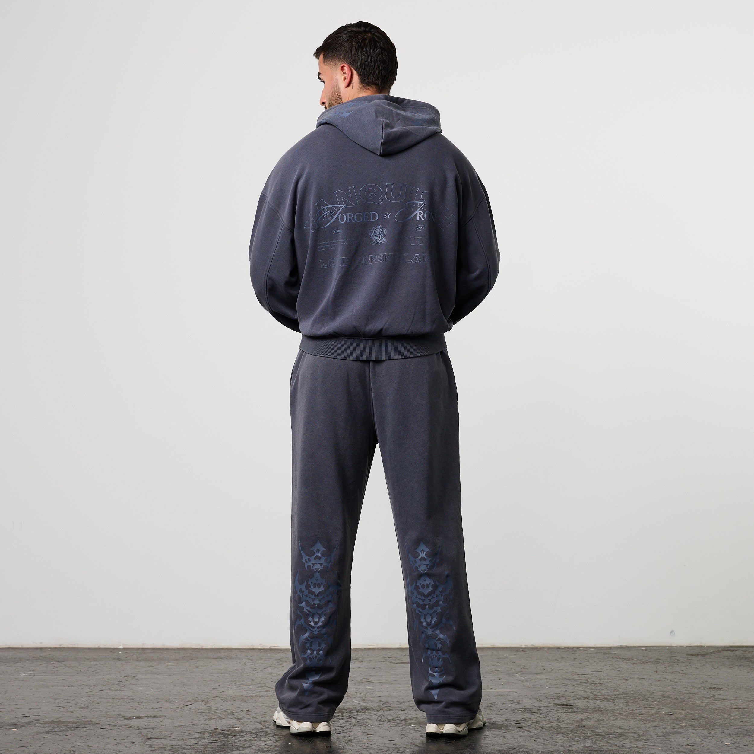 BLACK FORGE WASHED NAVY BOXY OVERSIZED HOODIE