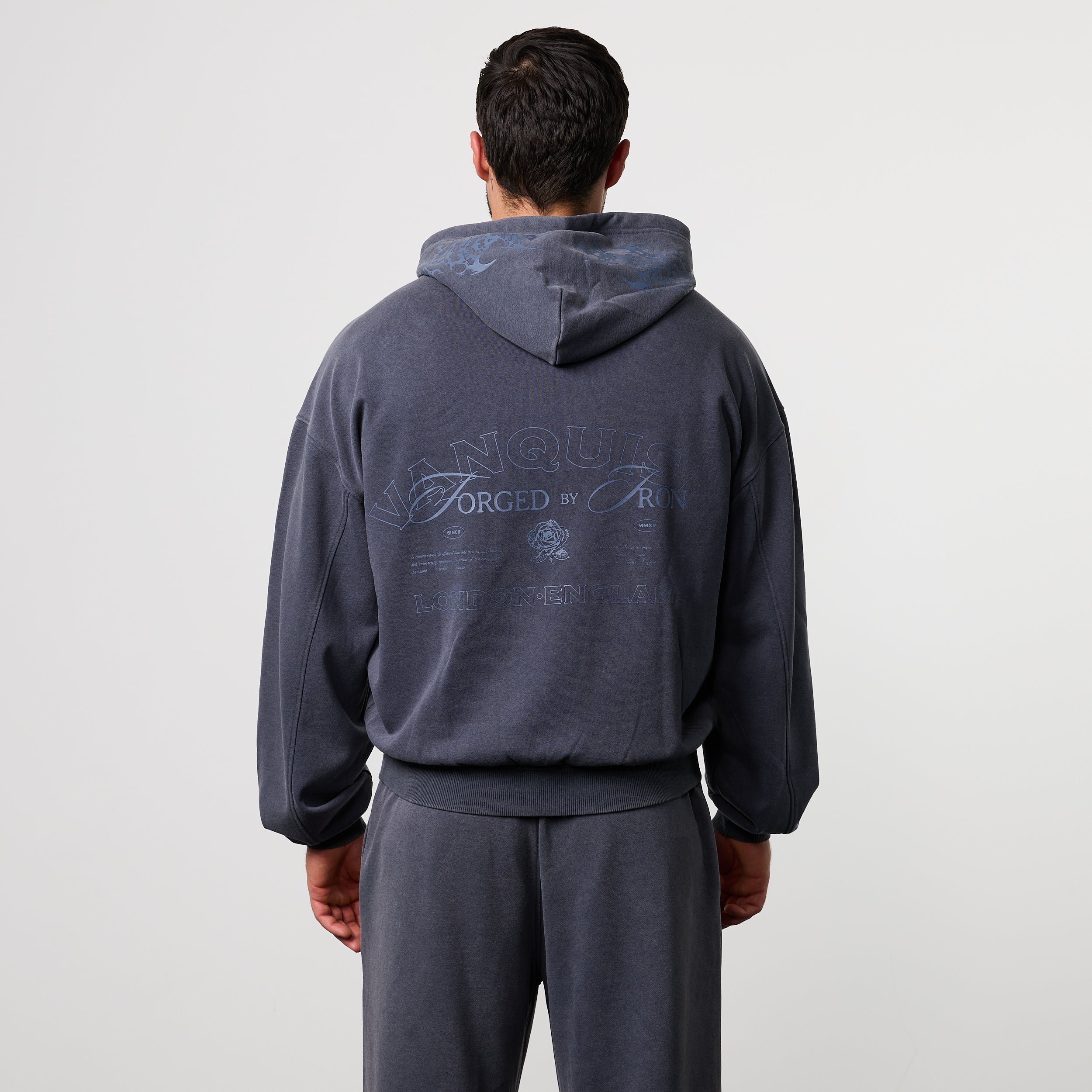 BLACK FORGE WASHED NAVY BOXY OVERSIZED HOODIE