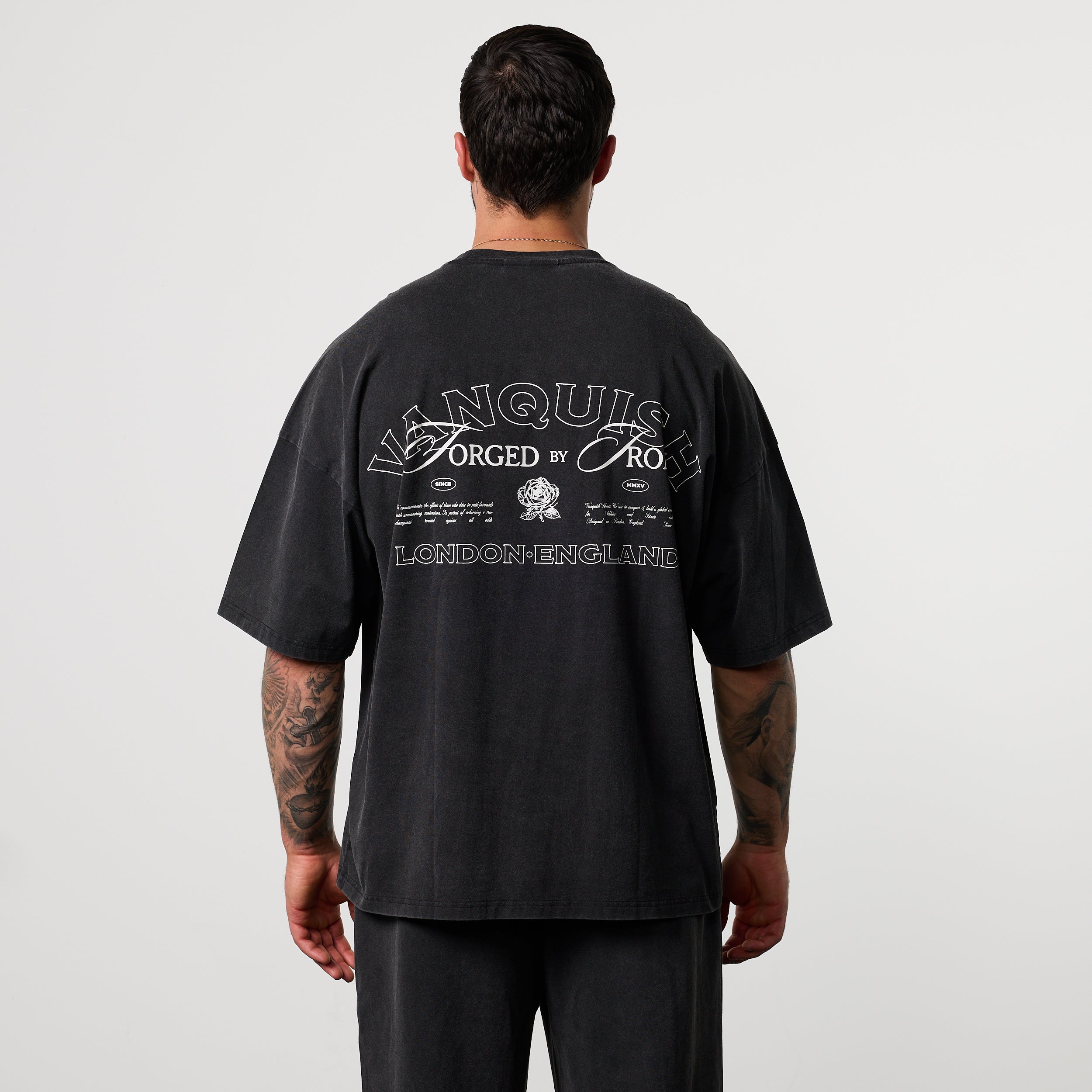 BLACK FORGE WASHED BLACK BOXY OVERSIZED T SHIRT