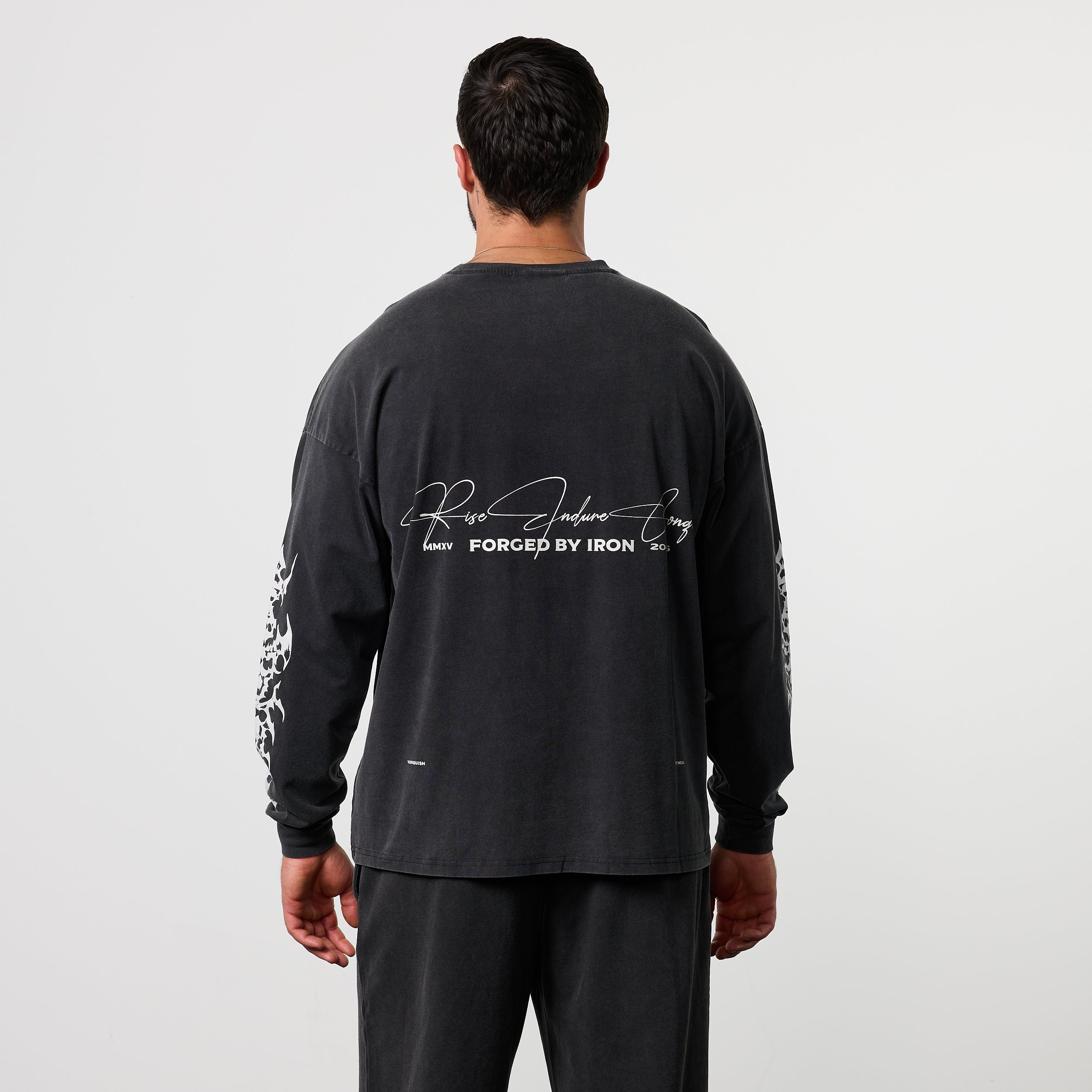 FORGE WASHED BLACK OVERSIZED LONG SLEEVE T SHIRT