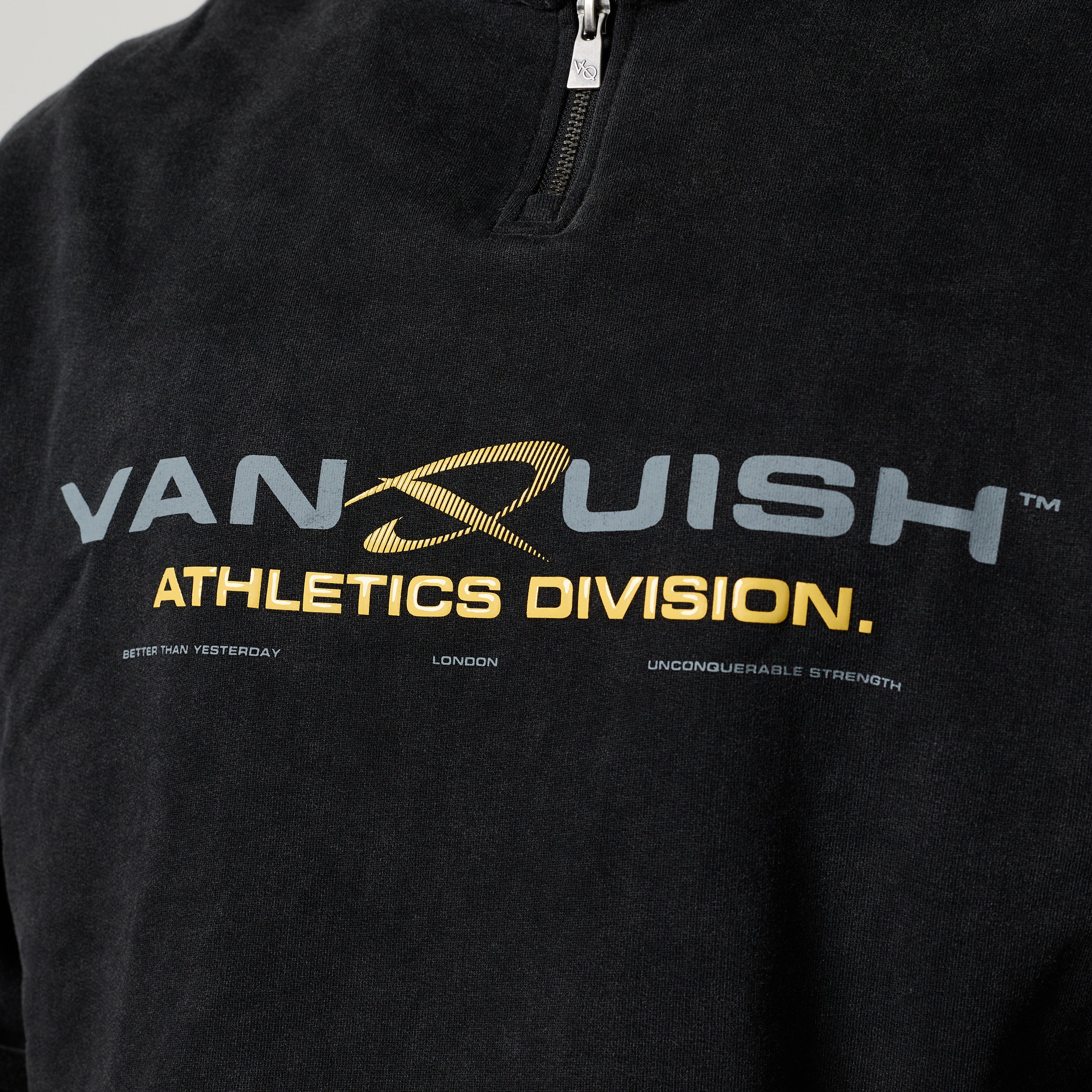 QUICKSTRIKE BLACK 1/4 OVERSIZED 1/4 ZIP SWEATER