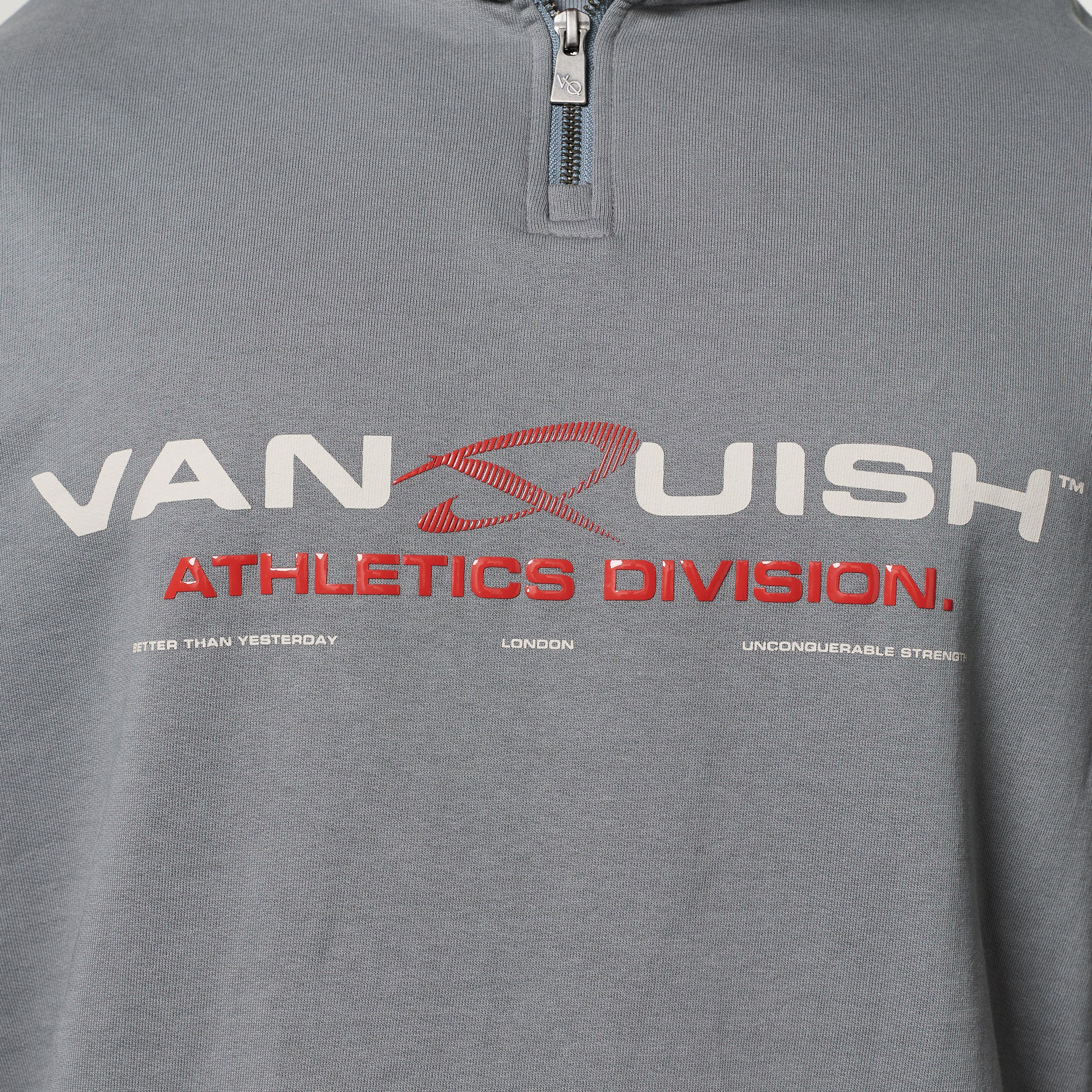 QUICKSTRIKE SLATE OVERSIZED 1/4 ZIP SWEATER