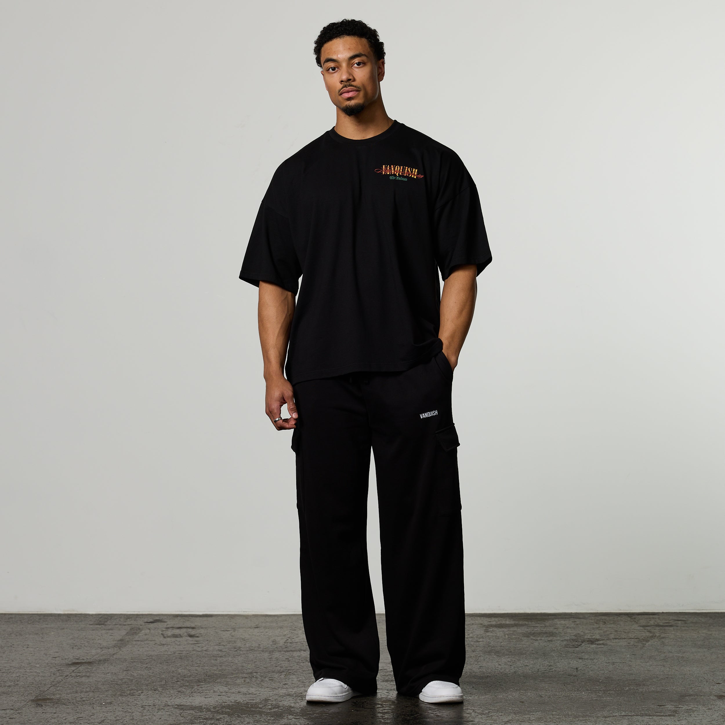 VQ X BADASS BLACK OVERSIZED T Shirt