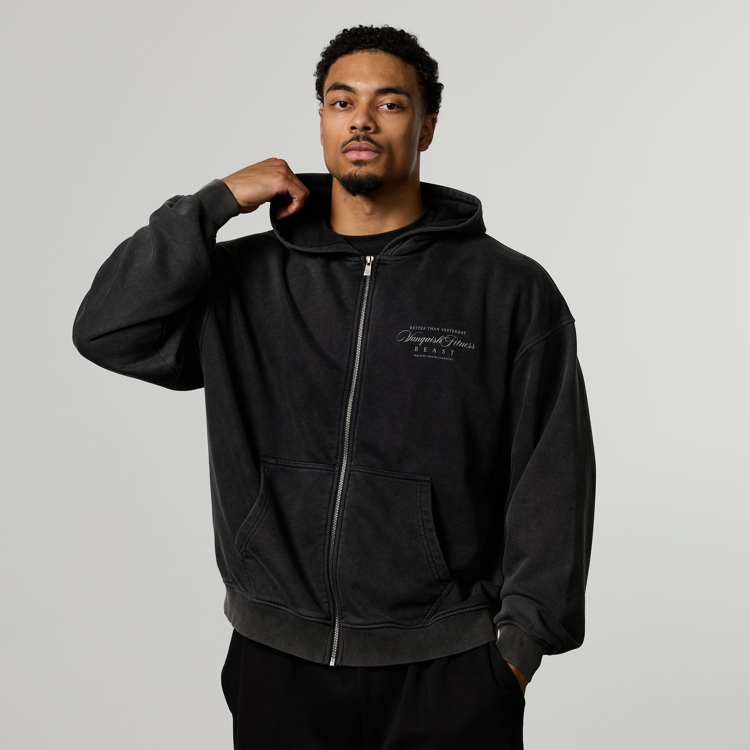 VQ X Jbeast v2 Washed Black Hoodie