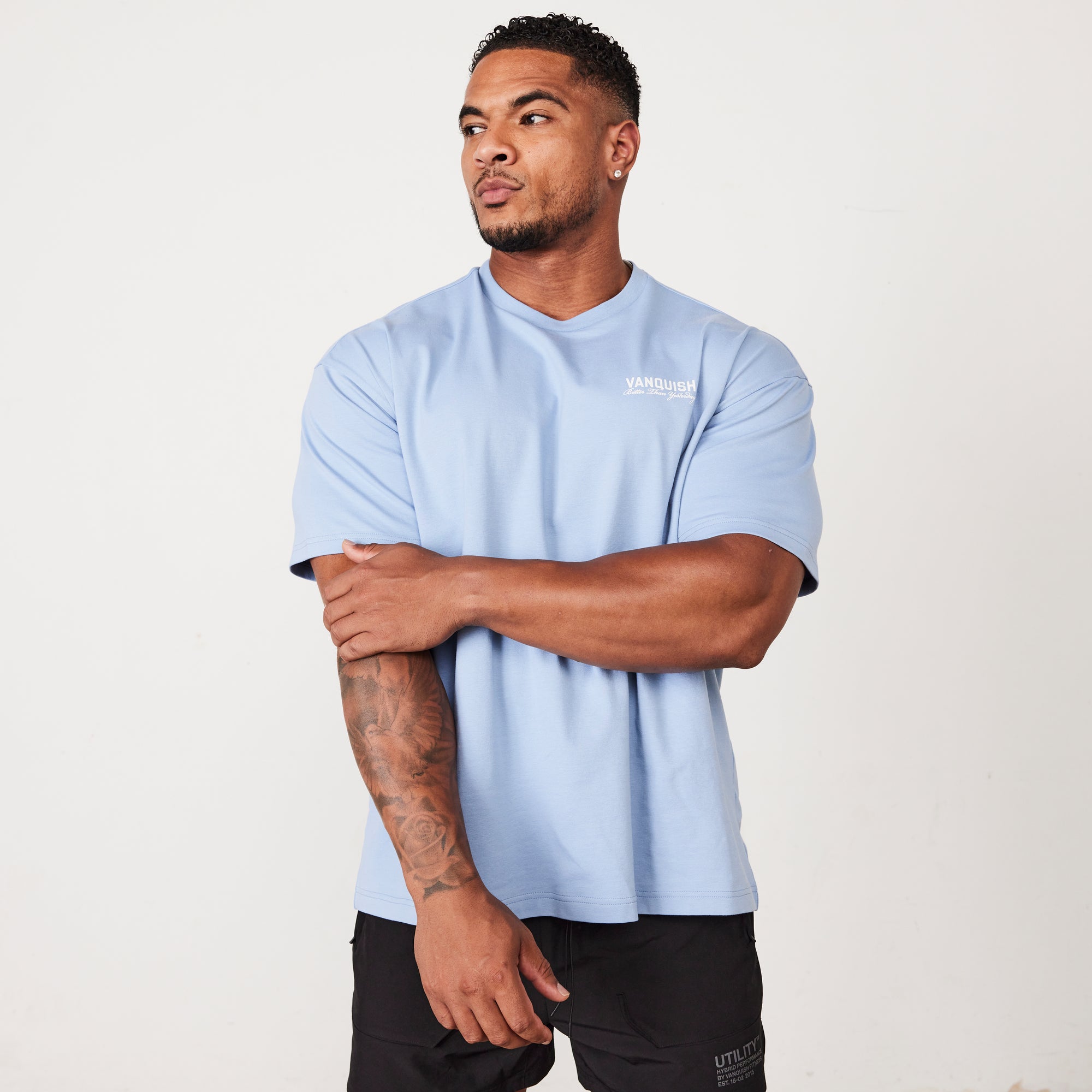 Vanquish TSP Dusty Blue Luxury Sportswear Oversized T Shirt